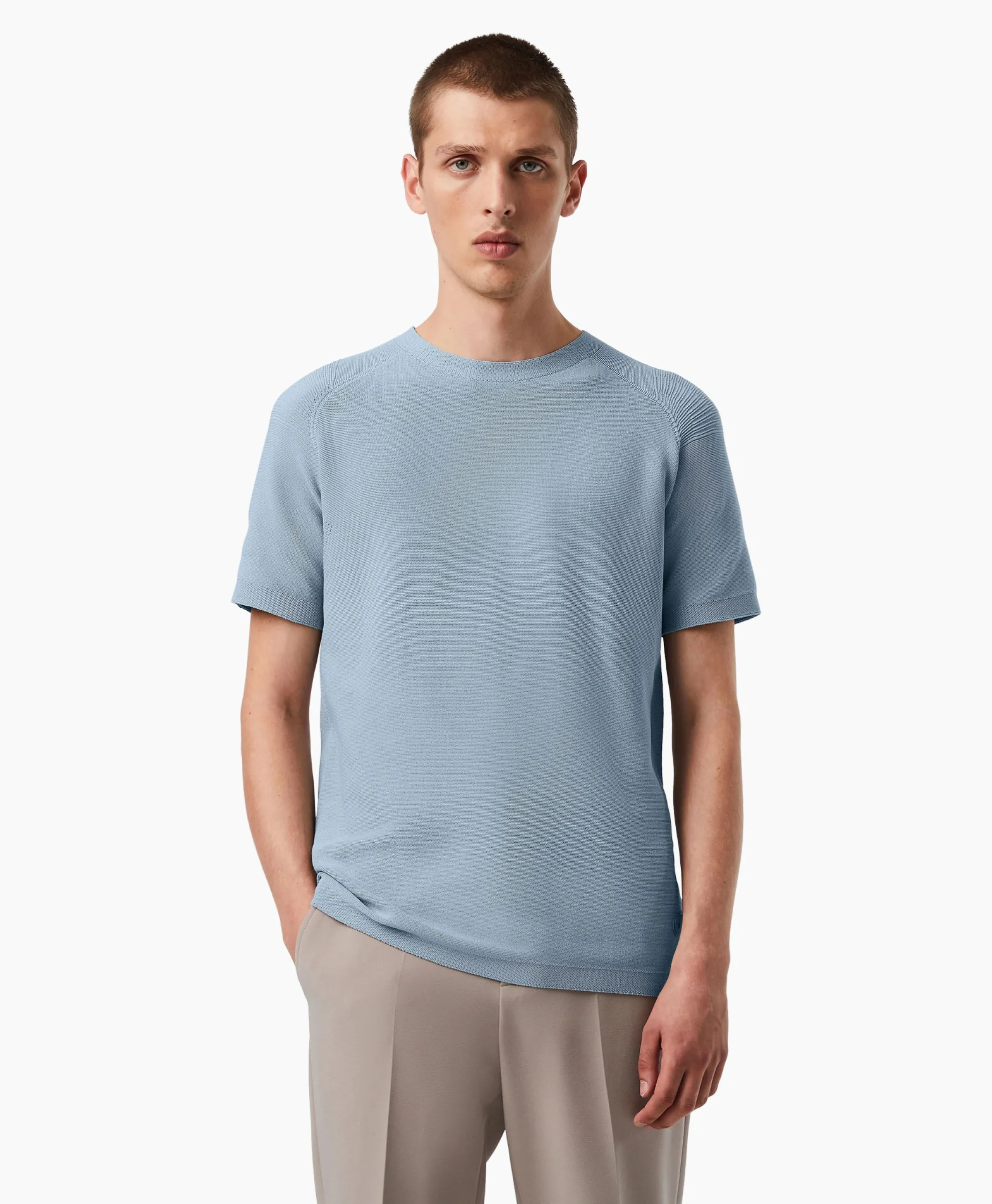 Alpha Tauri T-Shirt Korte Mouw Fosos Licht Blauw