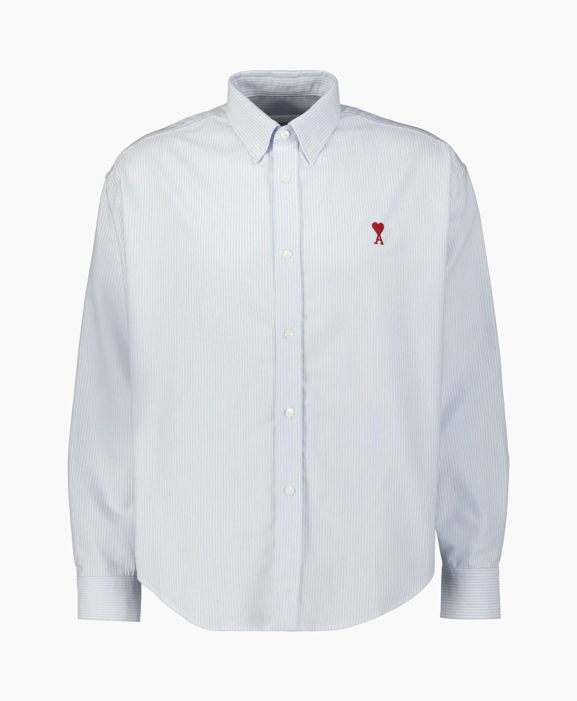 Ami Paris Overhemd Boxy Fit Licht Blauw