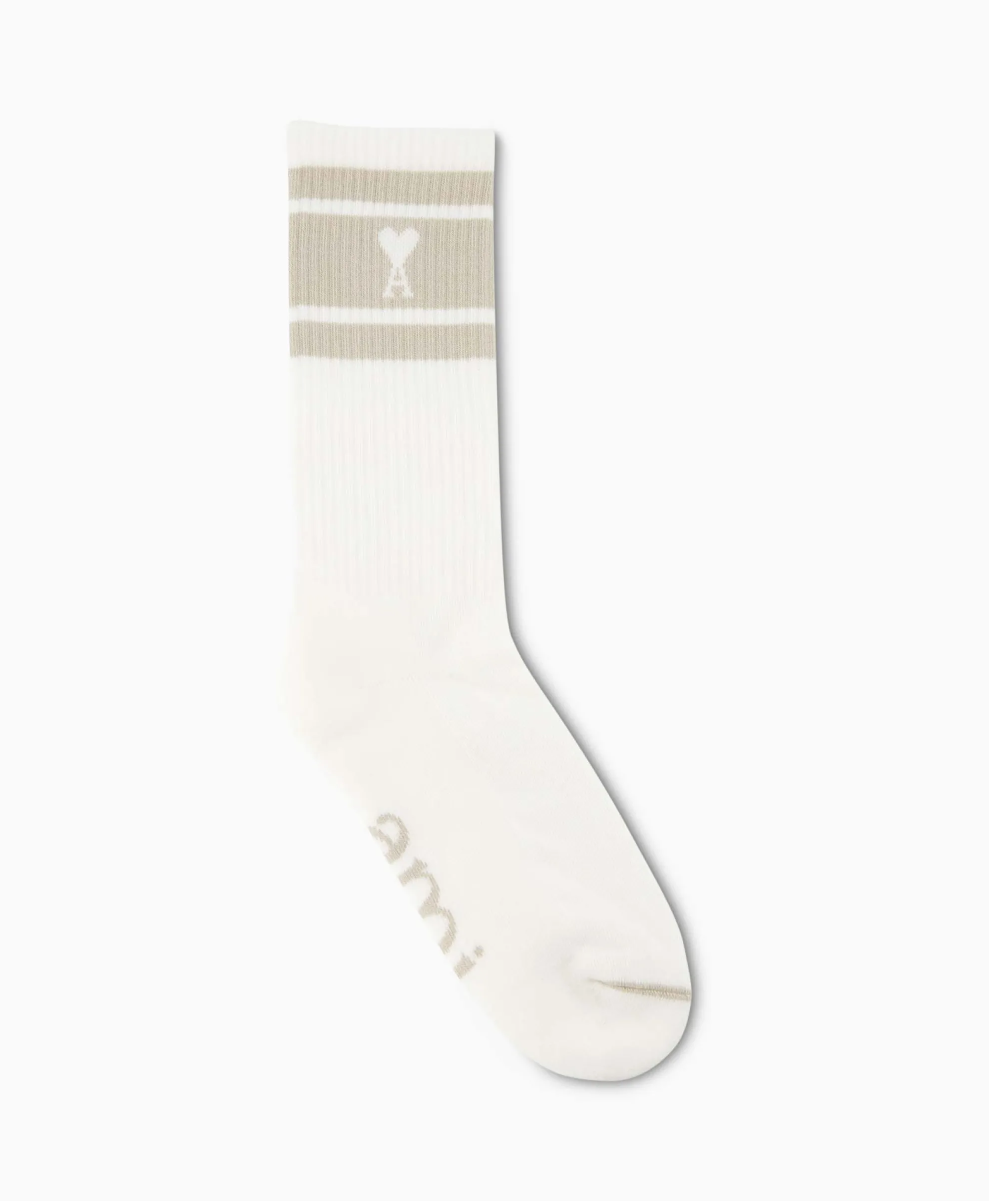 Ami Paris Sokken Adc Striped Beige