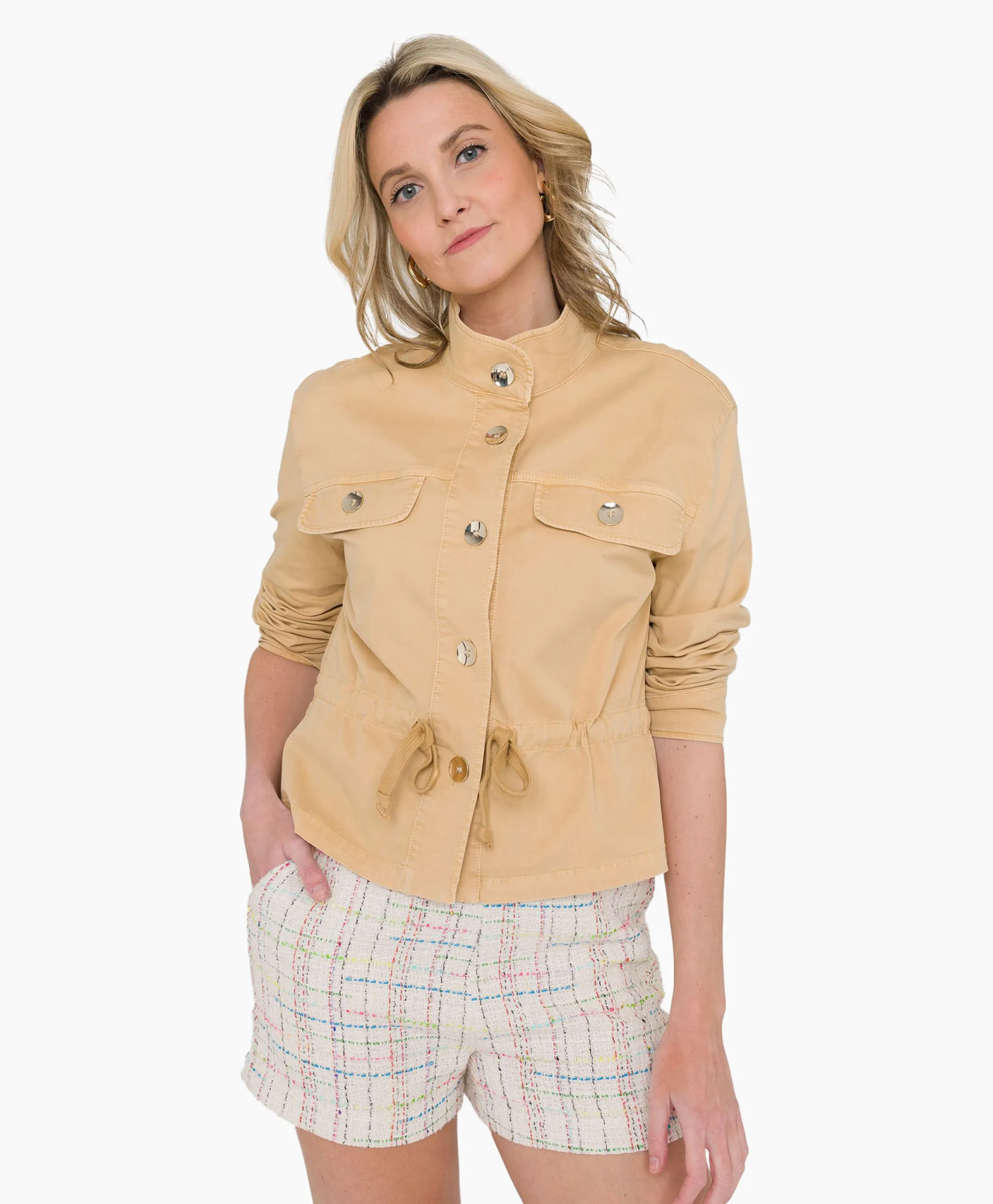 Anna Van Toor Gilet 32A01-02609 Zand