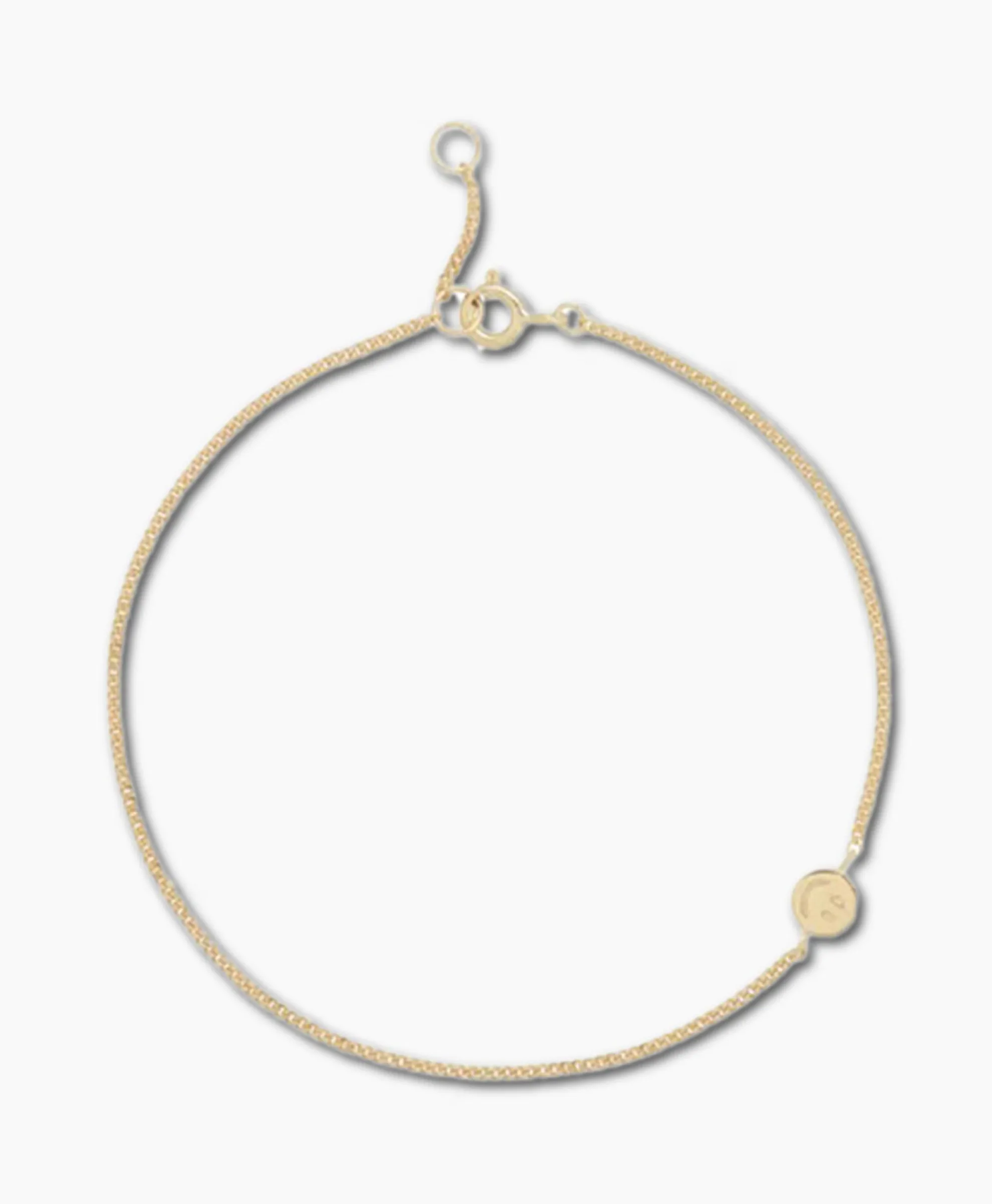 Anna+Nina Armband Smiley Bracelet Silver Goldplated Goud