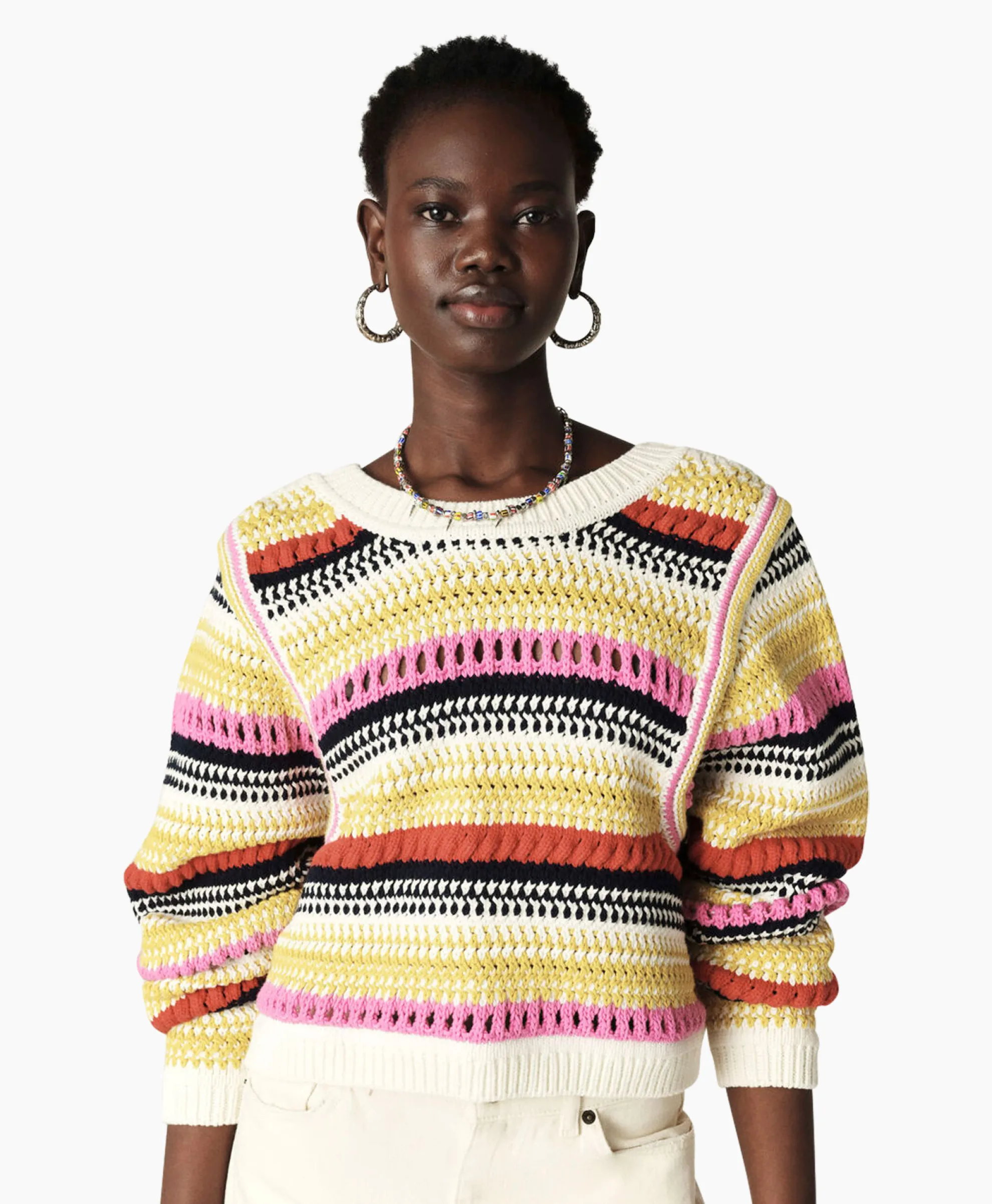 Ba&Sh Gebreide Trui Romy Geel