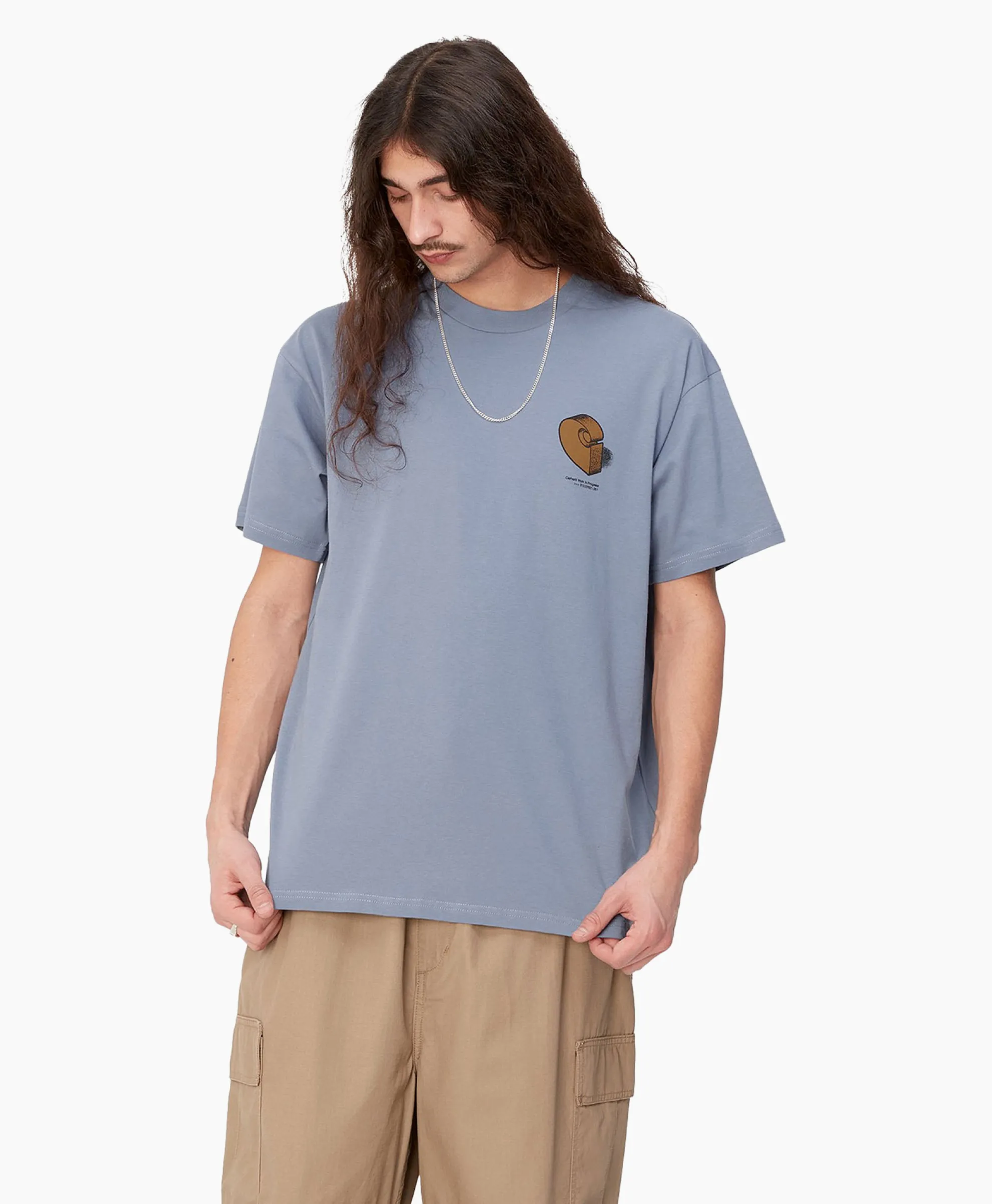 Carhartt Wip T-Shirt Korte Mouw S/S Diagram C Blauw