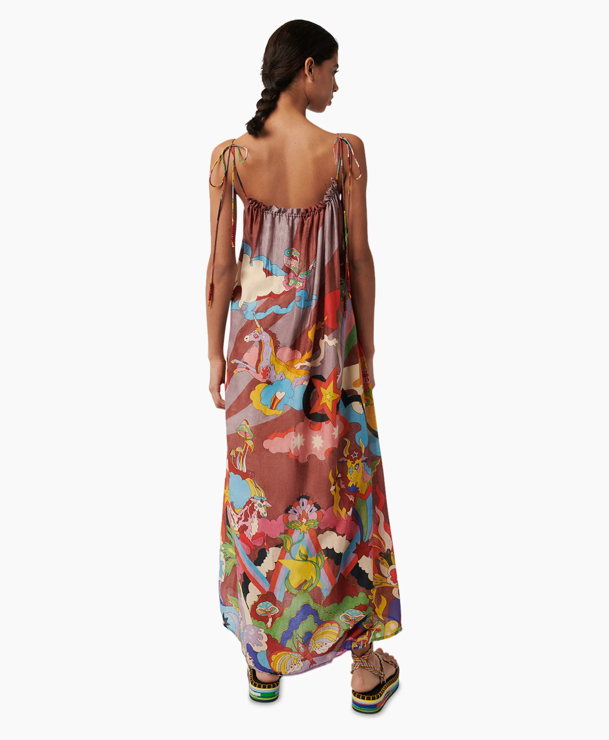 Chufy Maxi Jurk Rain Bordeaux