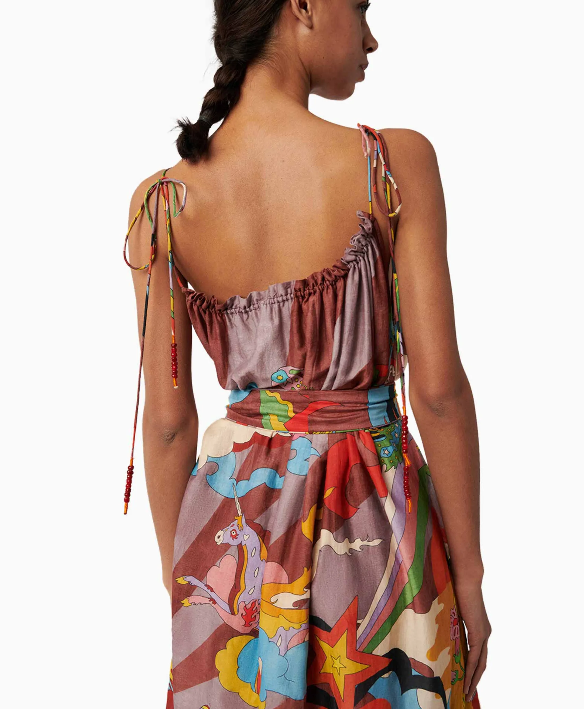 Chufy Maxi Jurk Rain Bordeaux