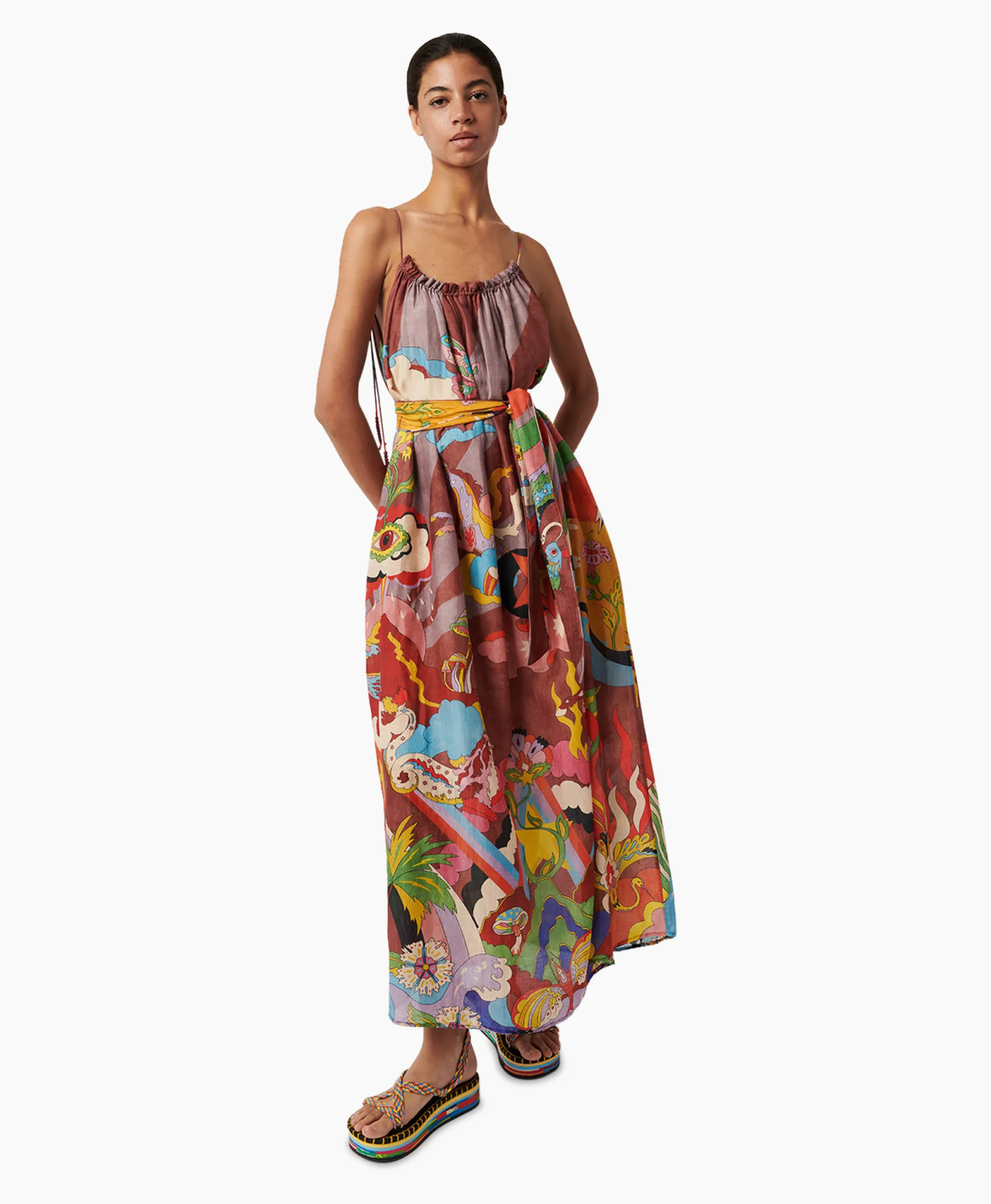 Chufy Maxi Jurk Rain Bordeaux