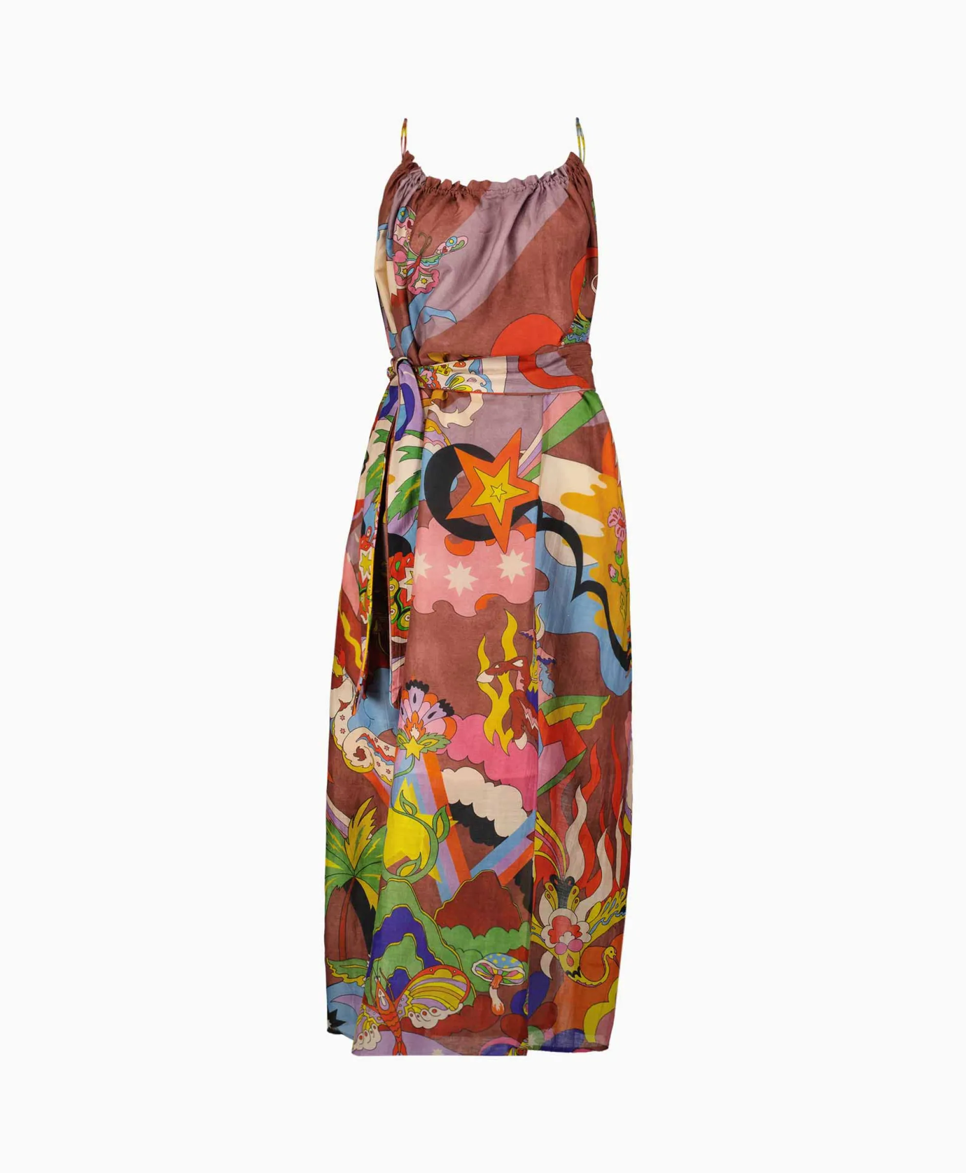 Chufy Maxi Jurk Rain Bordeaux