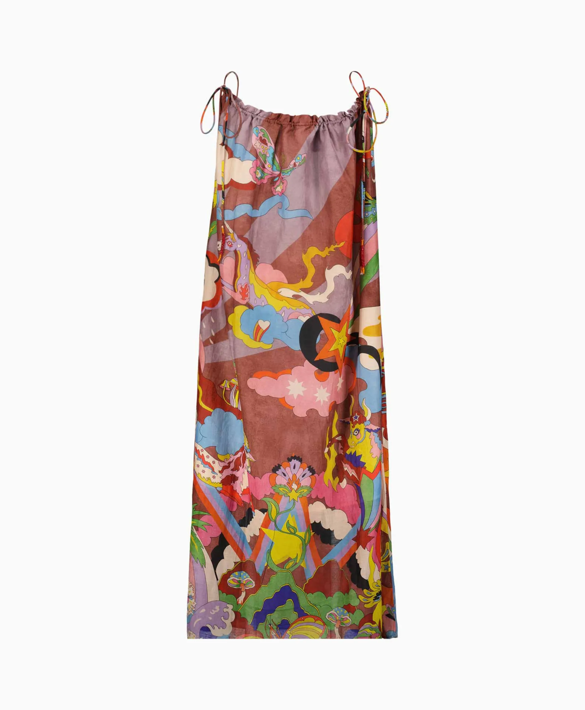 Chufy Maxi Jurk Rain Bordeaux