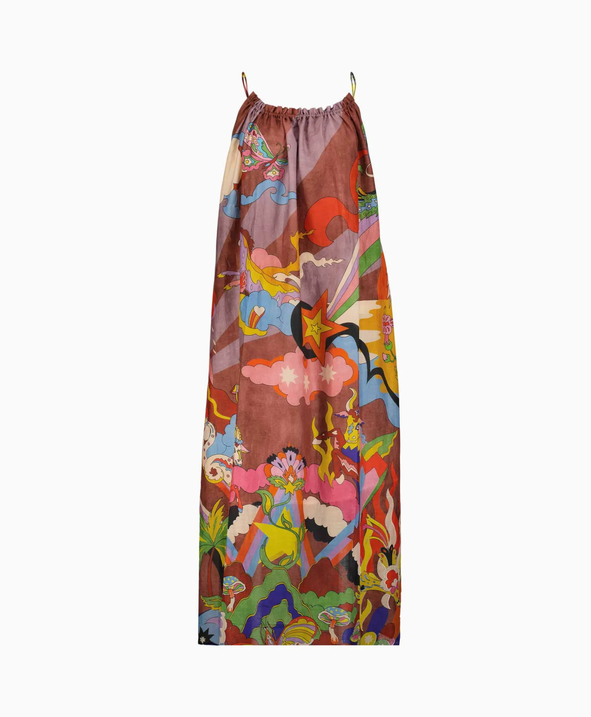 Chufy Maxi Jurk Rain Bordeaux