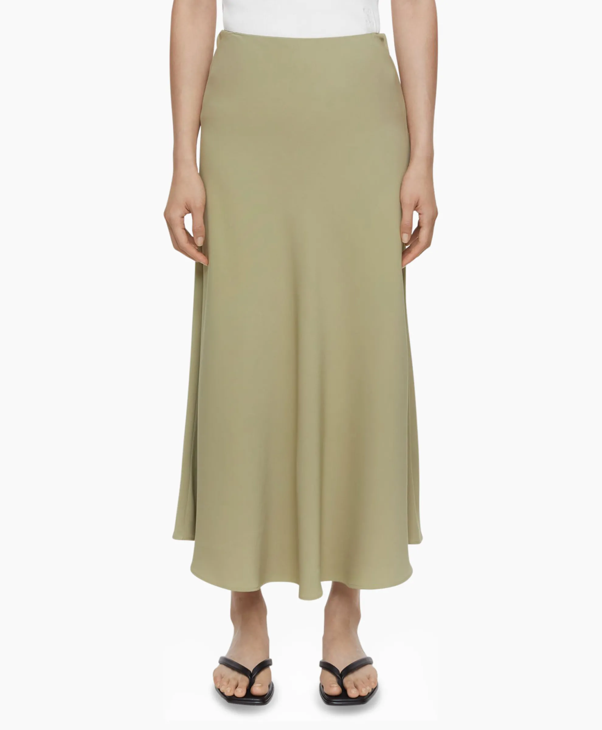 Closed Midi Rok A Shape Skirt Groen