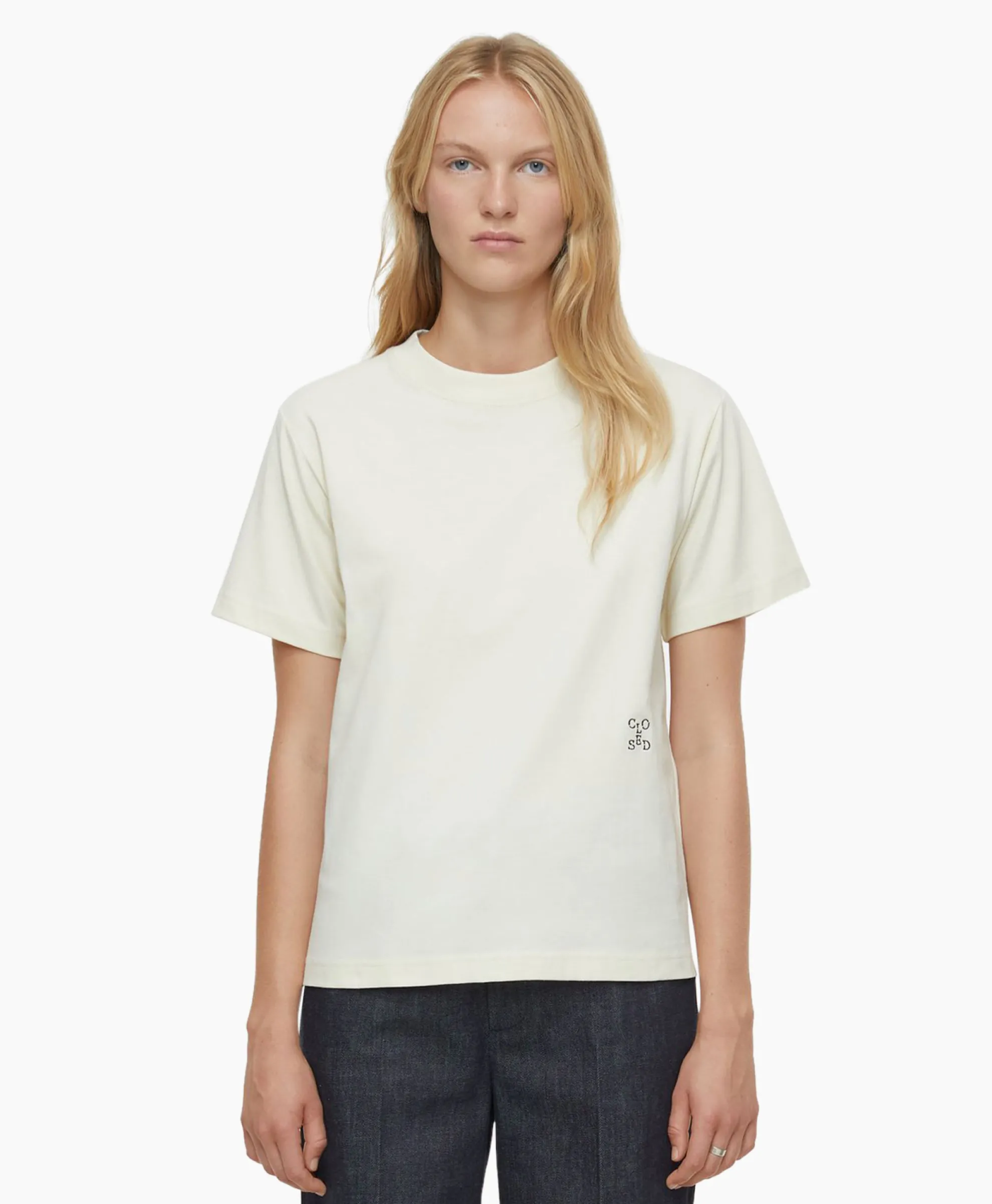 Closed T-Shirt Korte Mouw Basic Ecru