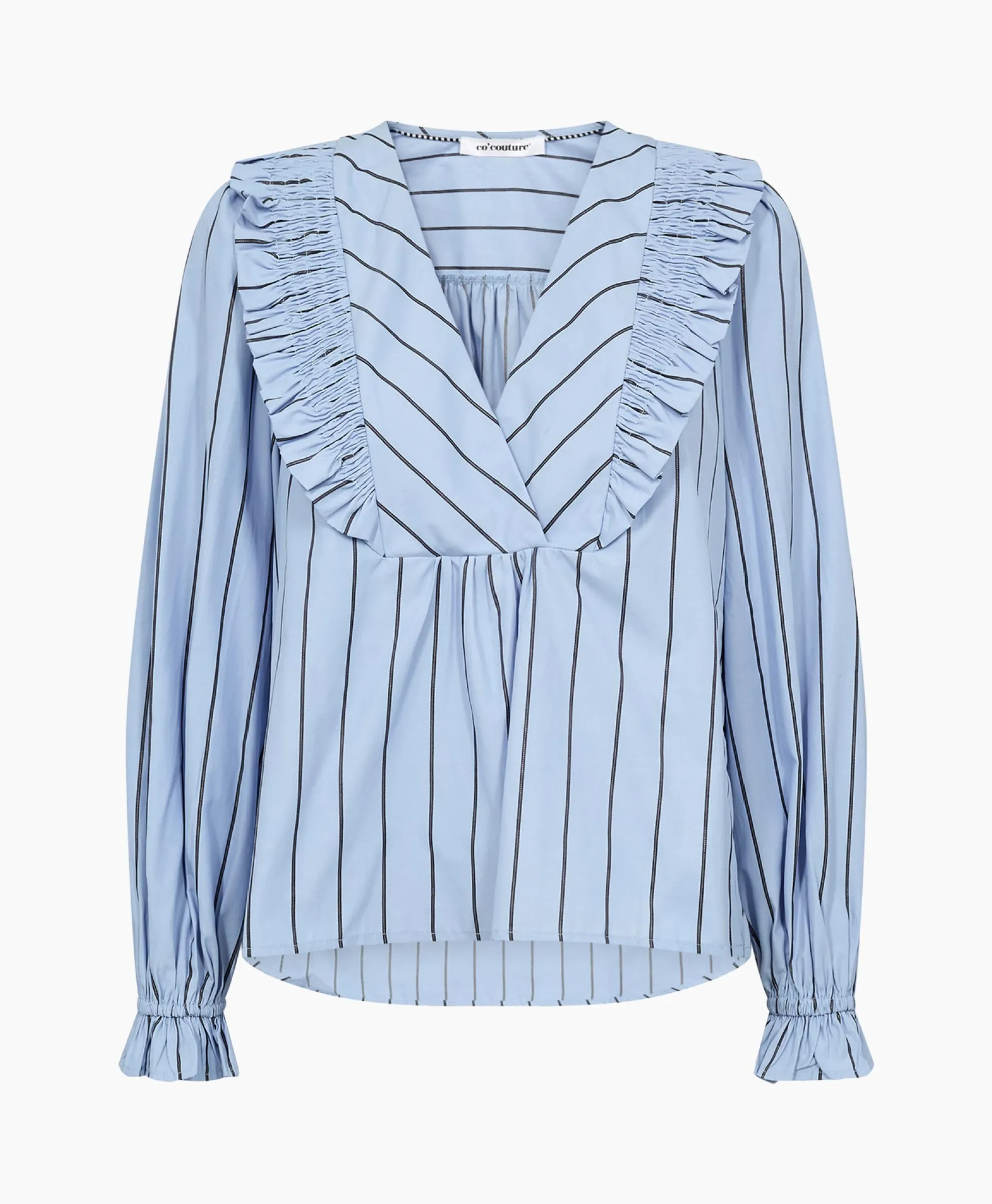 Co'Couture Blouse Ivana Smock Frill Blauw