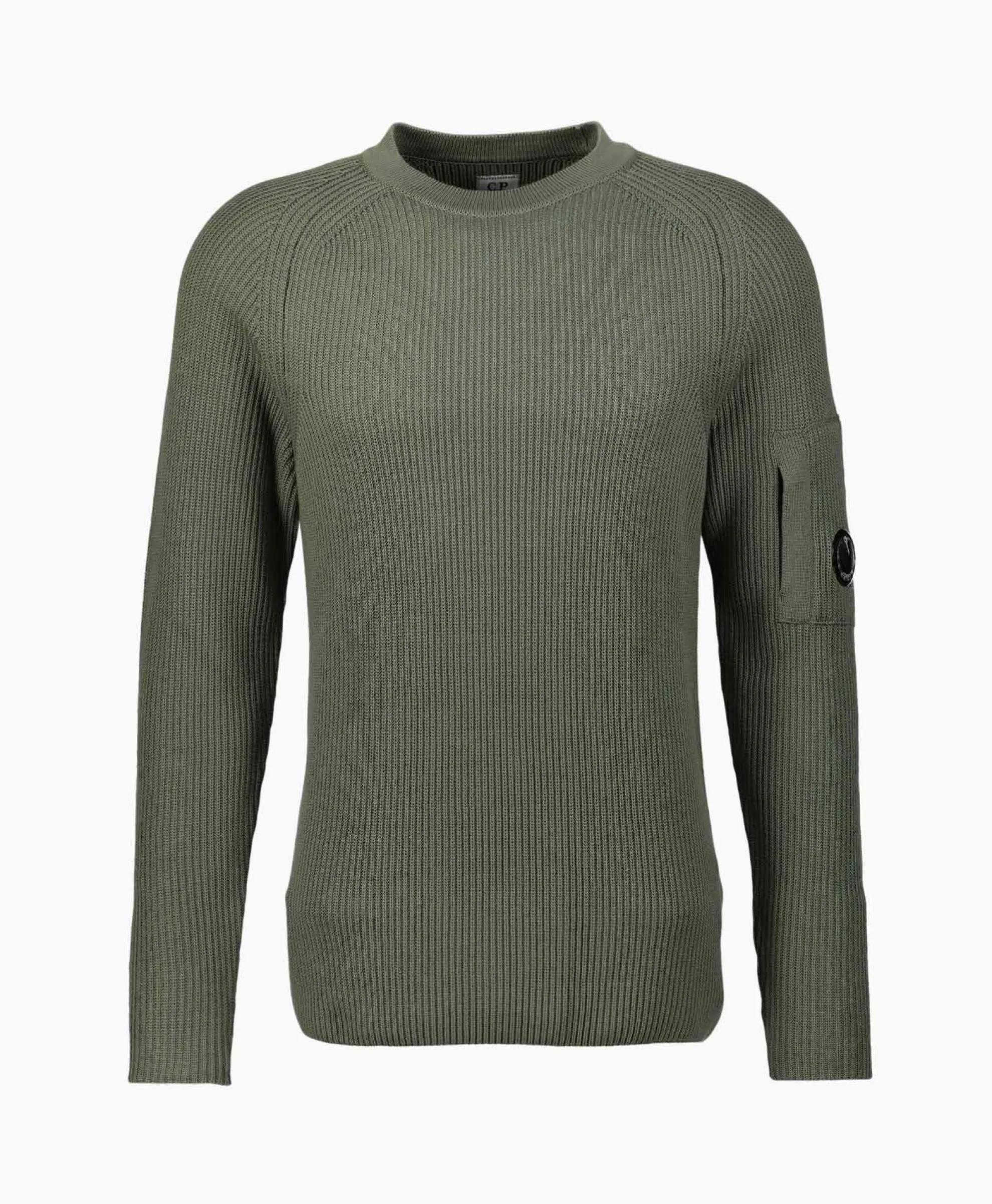 Cp Company Pullover Sea Island Ribbed Knit Groen
