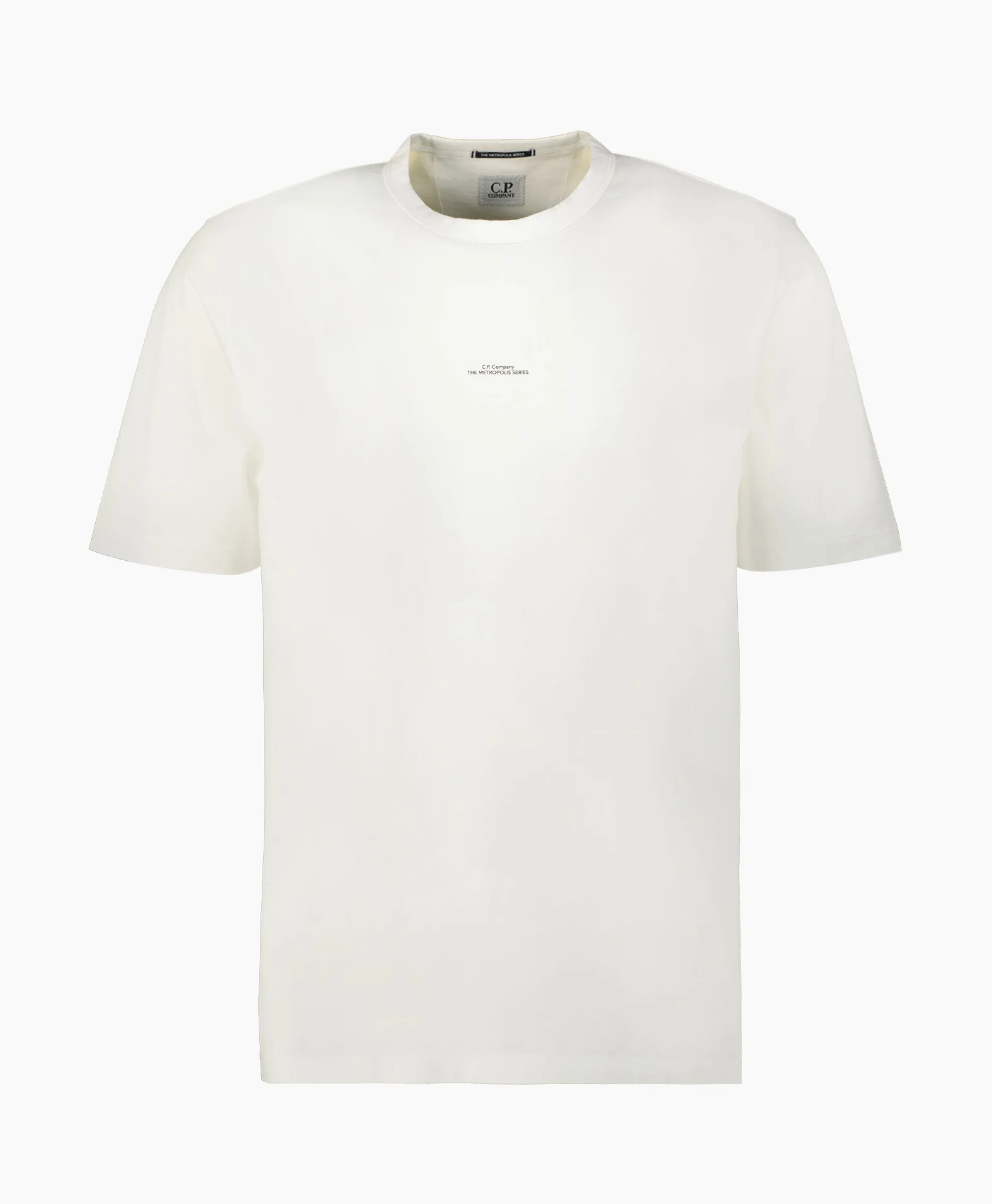 Cp Company T-Shirt Metrolopolis Mercerized Jersey Logo Wit