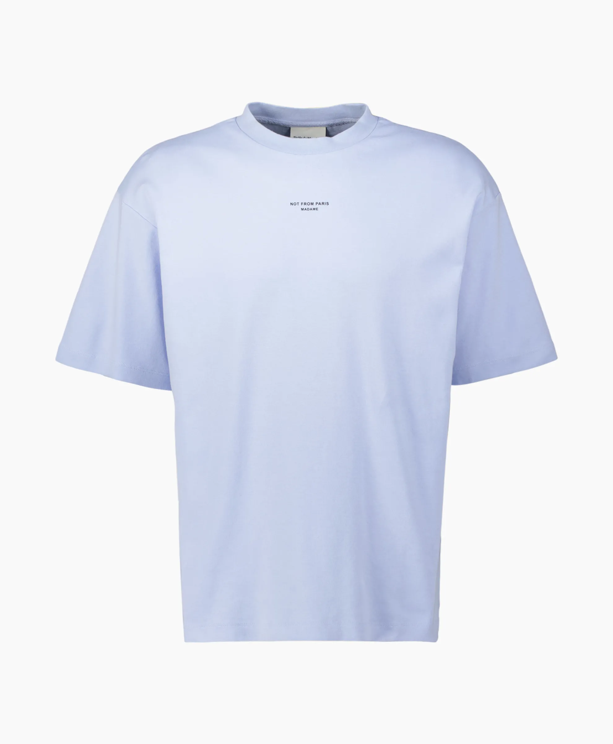 Drole De Monsieur T-Shirt Korte Mouw Slogan Licht Blauw