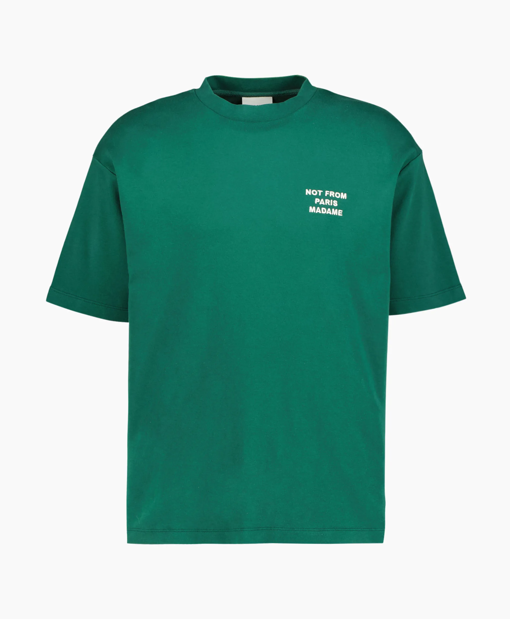 Drole De Monsieur Le T-Shirt Slogan Donker Groen