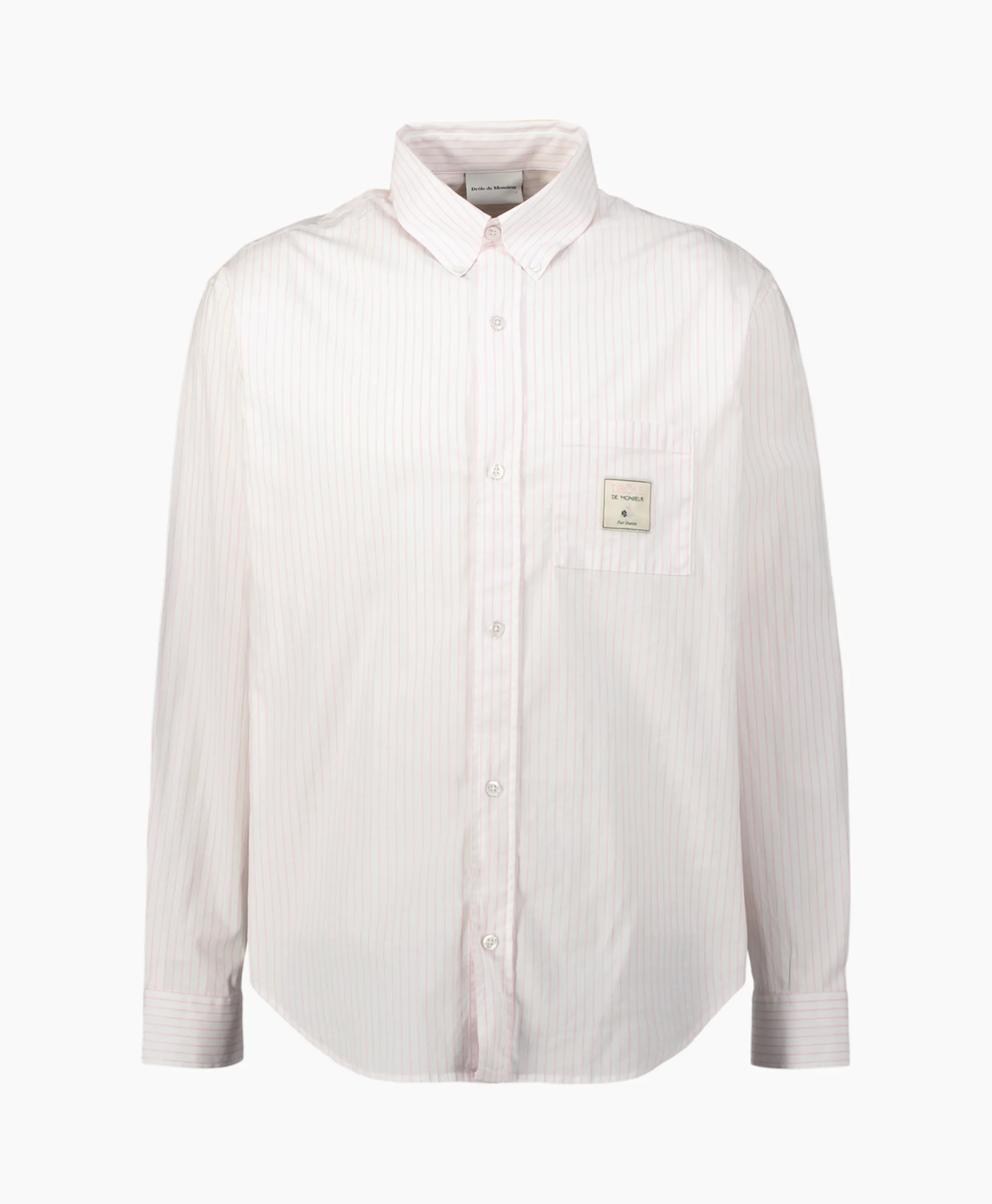 Drole De Monsieur Overhemd La Chemise Rayee Rose