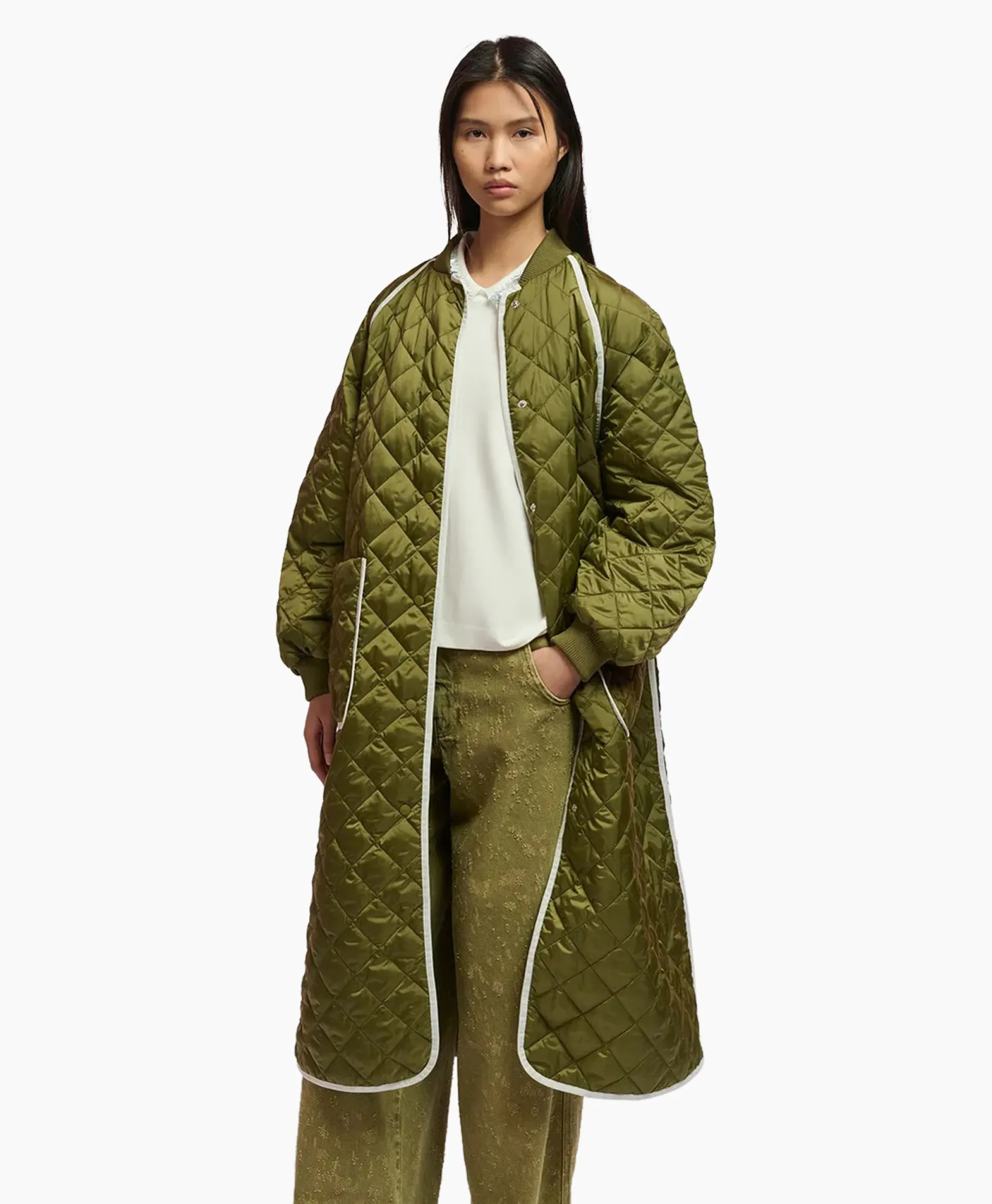 Essentiel Antwerp Gewatteerde Jas Fried Olijf