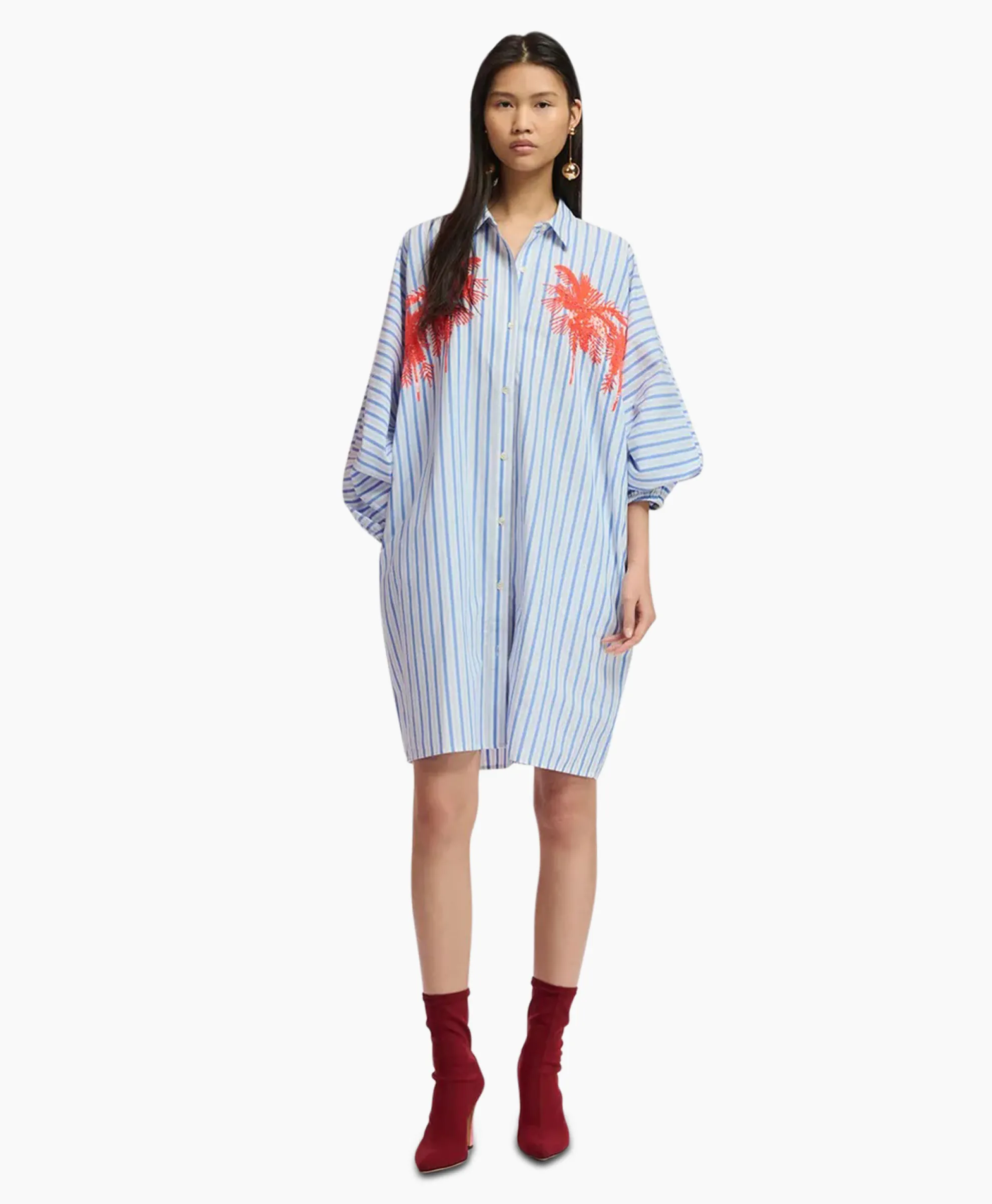 Essentiel Antwerp Mini Jurk Frilled Off White