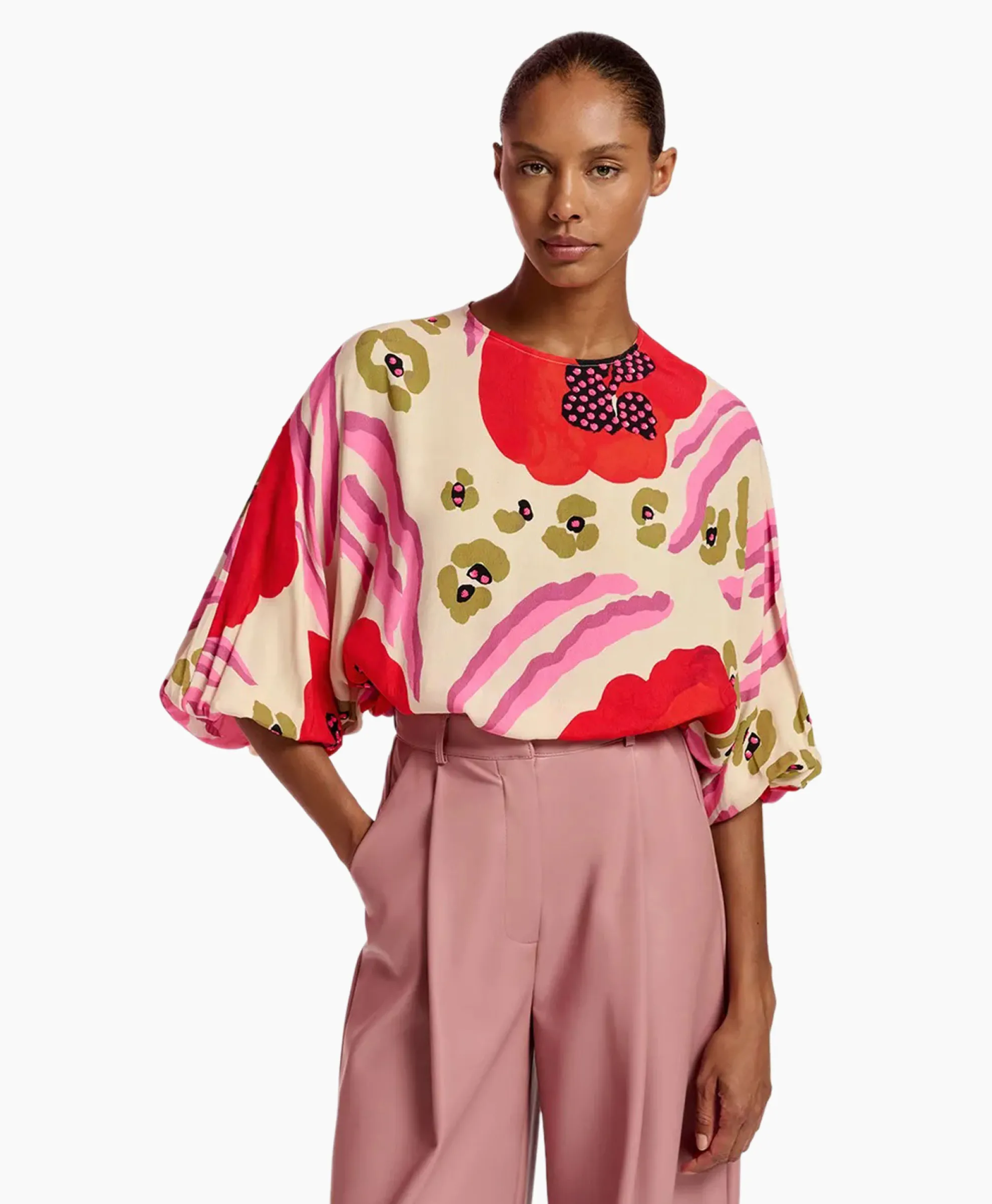 Essentiel Antwerp Top Flowerpower Off White