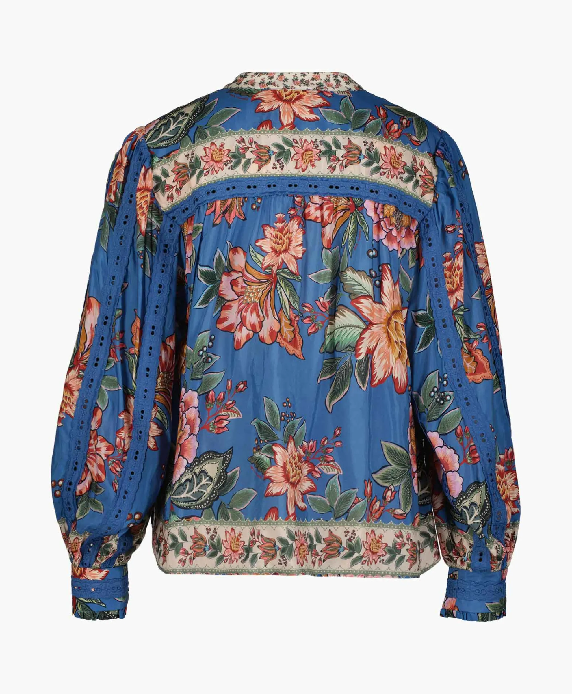 Farm Rio Blouse Wonderful Bouquet Blue Blauw