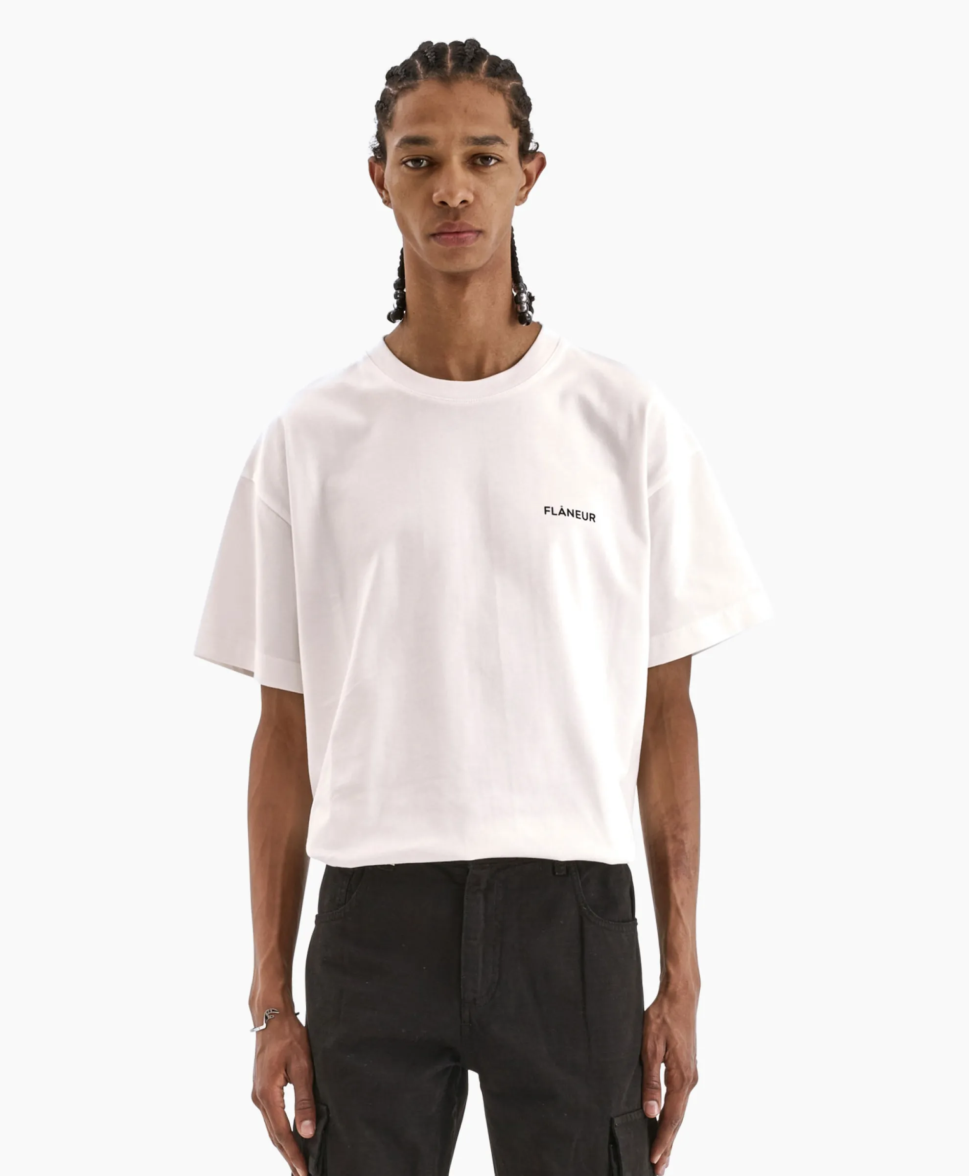 Flaneur T-Shirt Korte Mouw Essential Wit