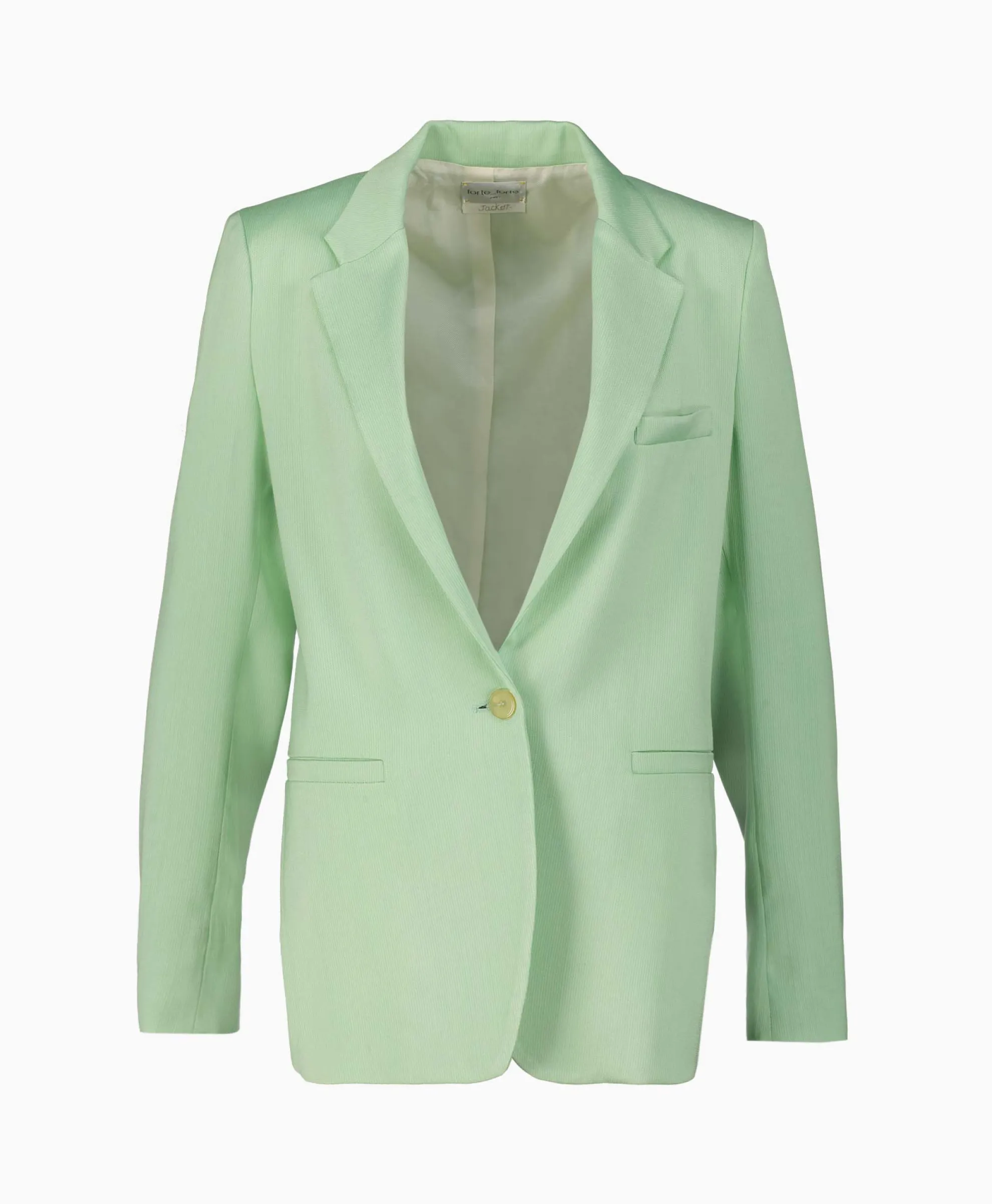 Forte_Forte Blazer Slubbed Viscose Cotton Licht Groen