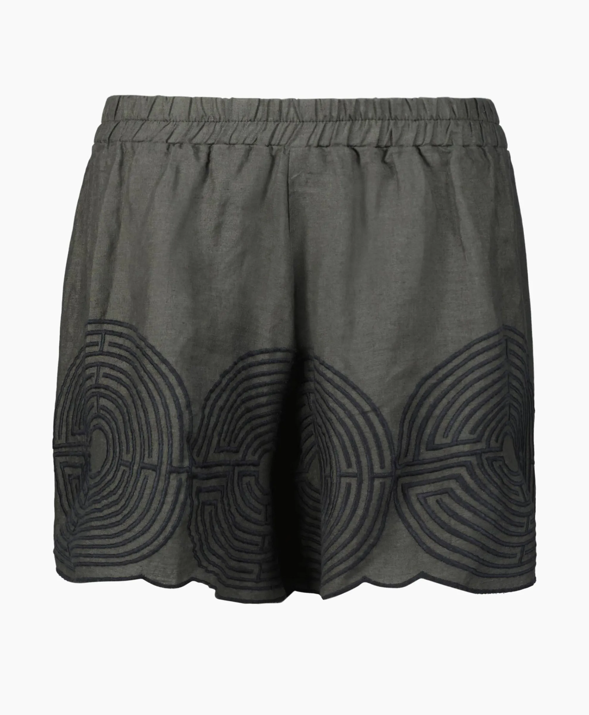 Greek Archaic Kori Korte Broek Labyrinth Khaki