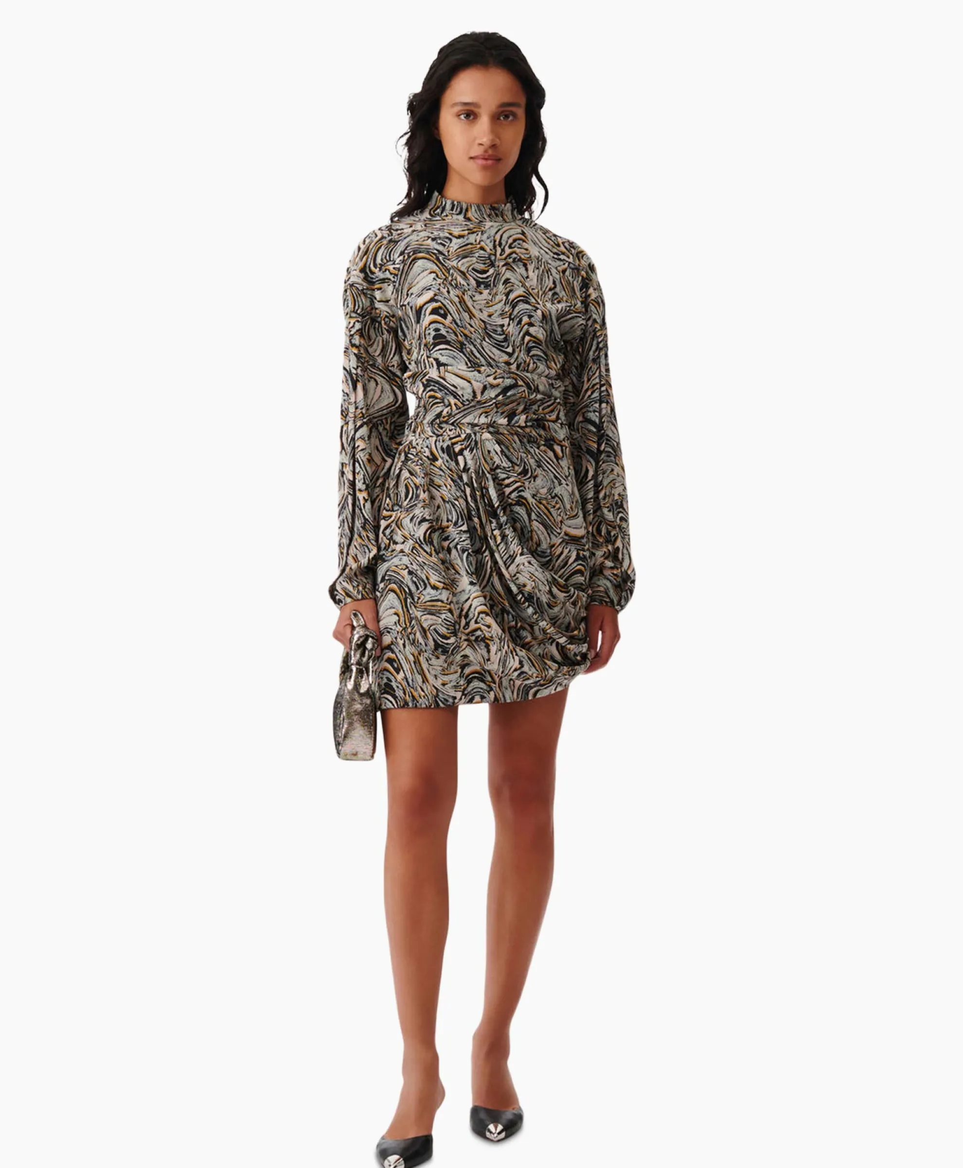 Iro Mini Jurk Francia Beige