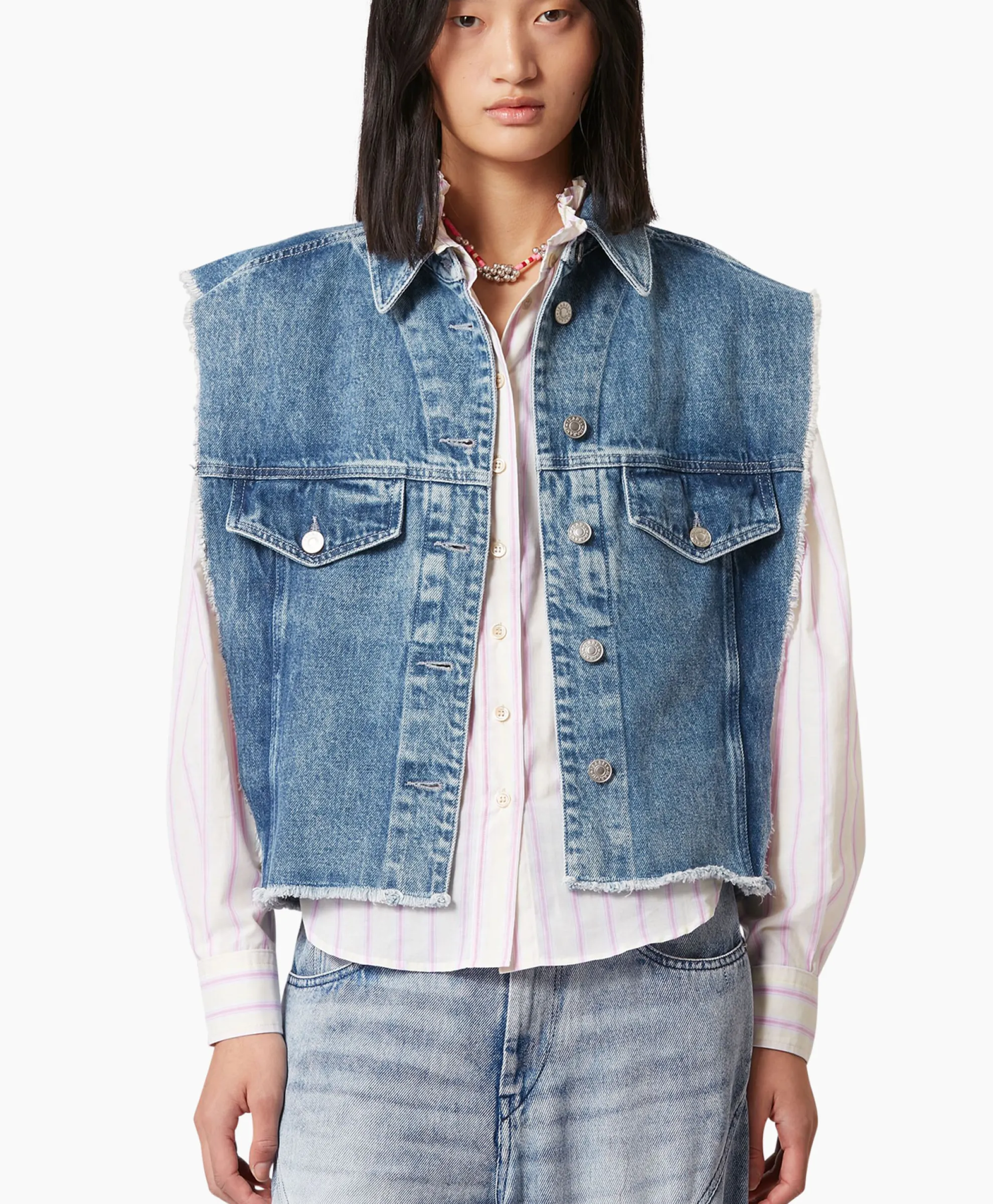 Isabel Marant Gilet Tyra-Ga Blauw