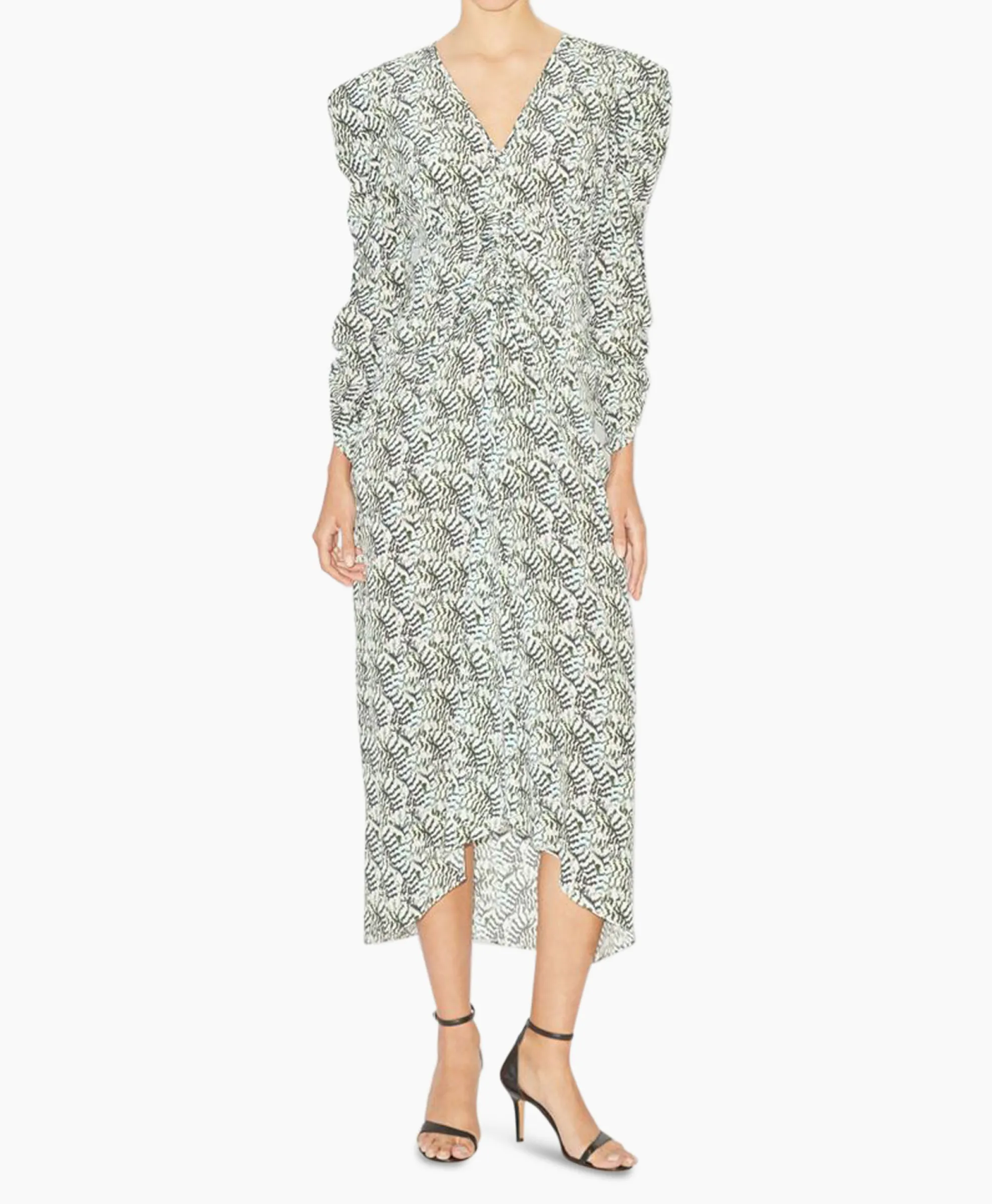 Isabel Marant Midi Jurk Albini-Ga Ecru