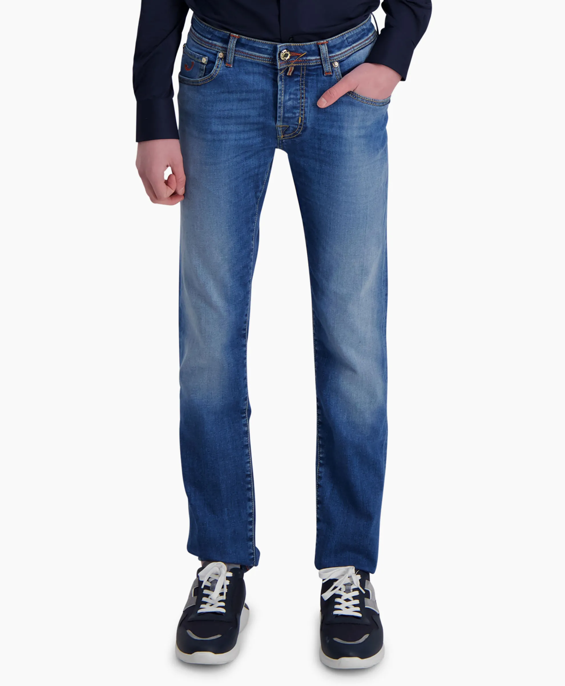 Jacob Cohen Jeans 5 Pkt Slim Fit Nick Ltd Midden Blauw