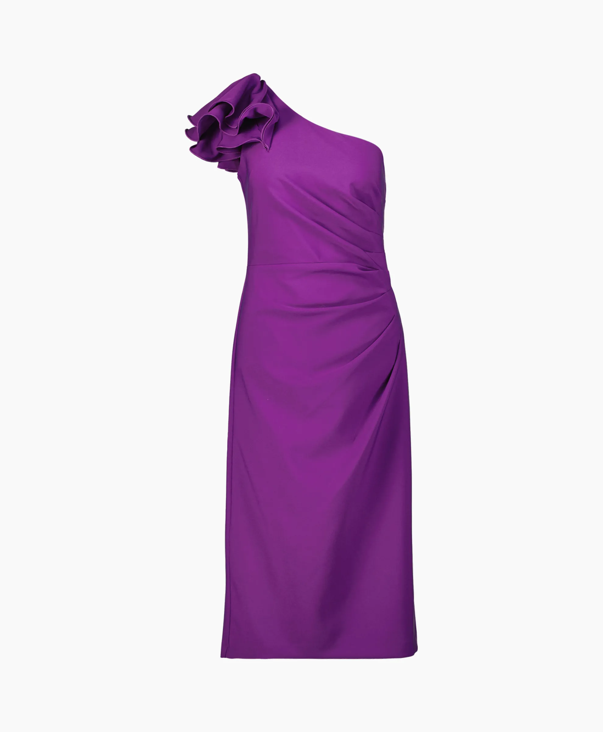 Joseph Ribkoff Midi Jurk One Shouder Paars