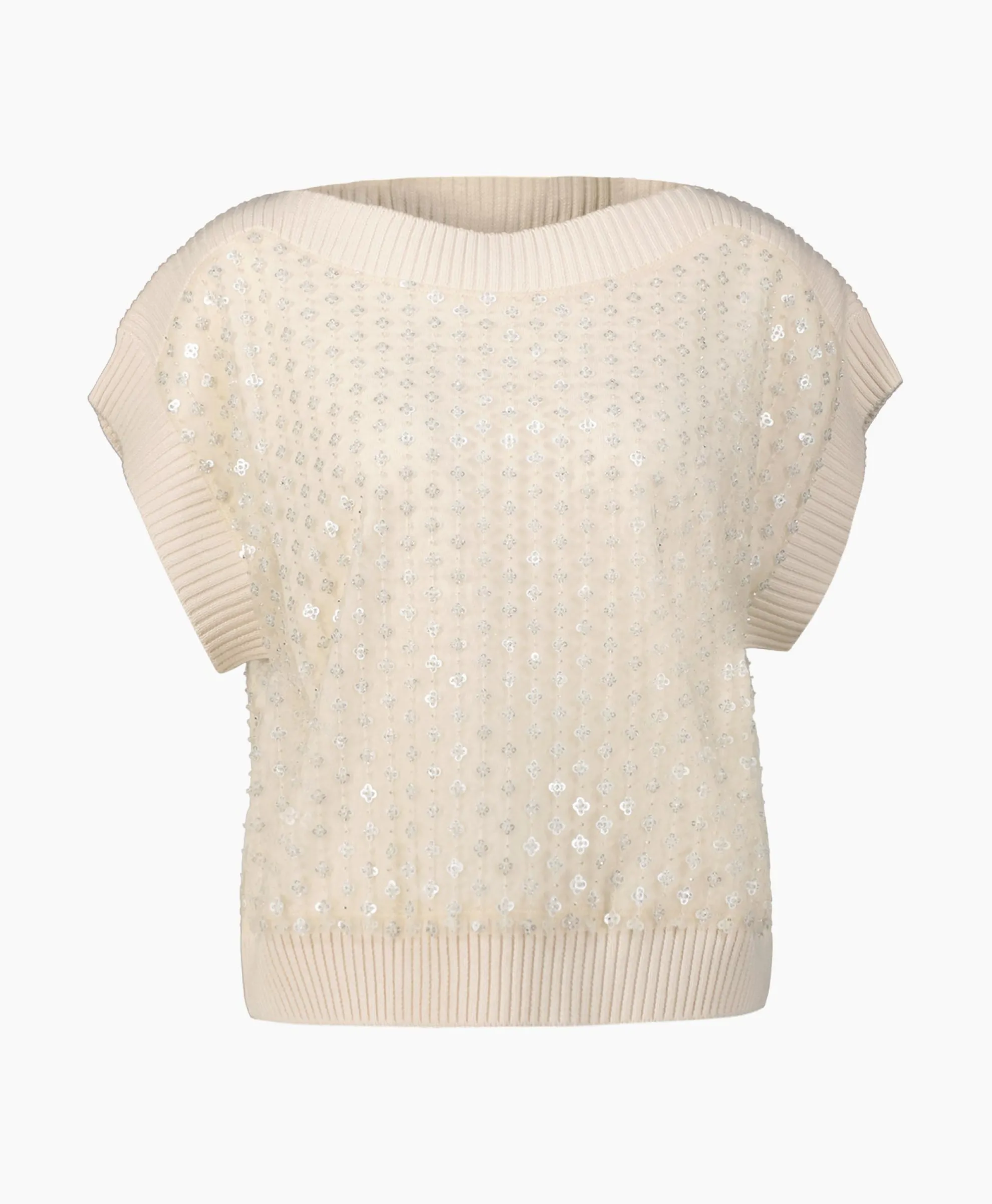 Liu Jo Spencer Maglia Chiusa M/C Ecru