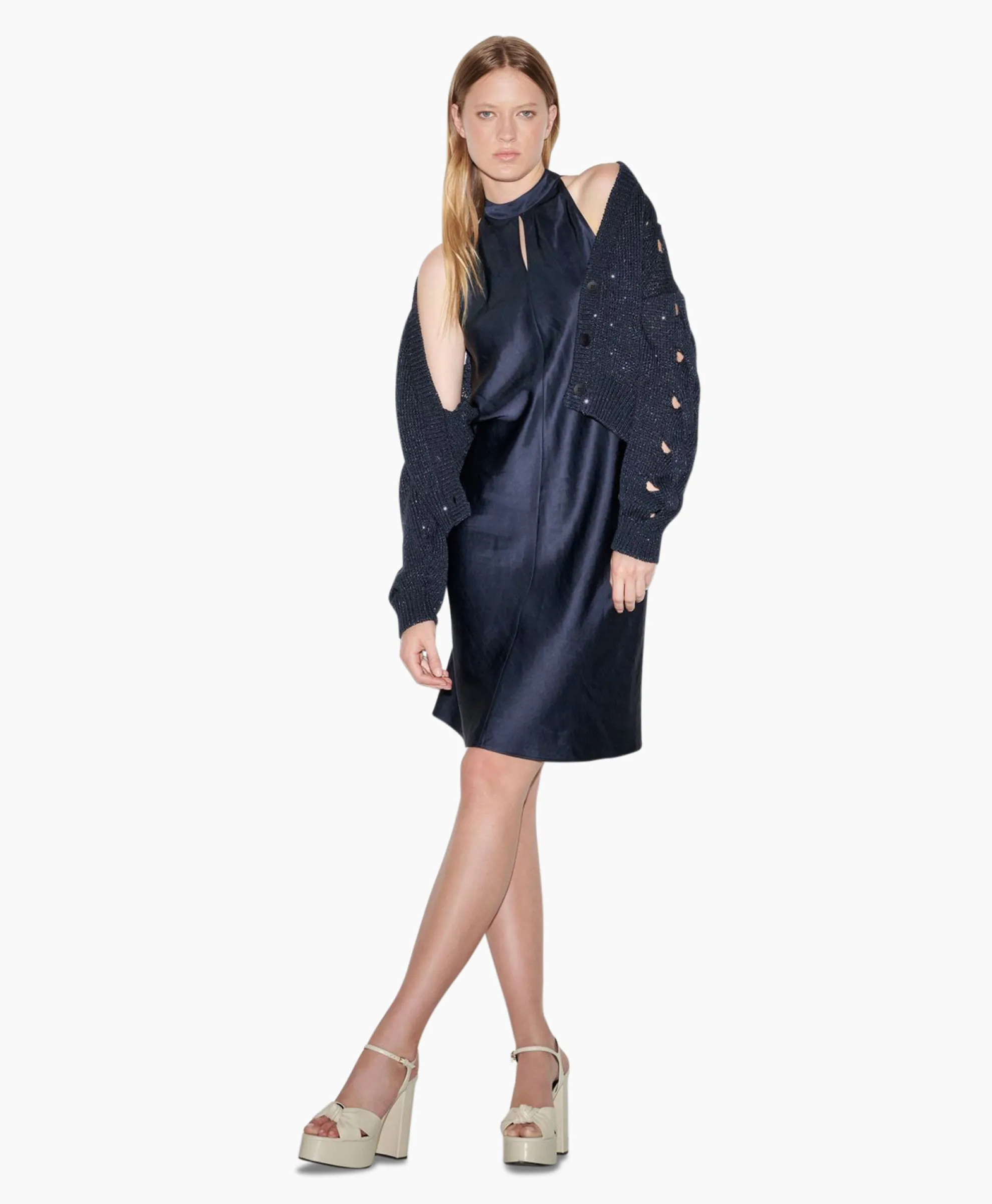 Luisa Cerano Mini Jurk 798476/3596-0 Donker Blauw