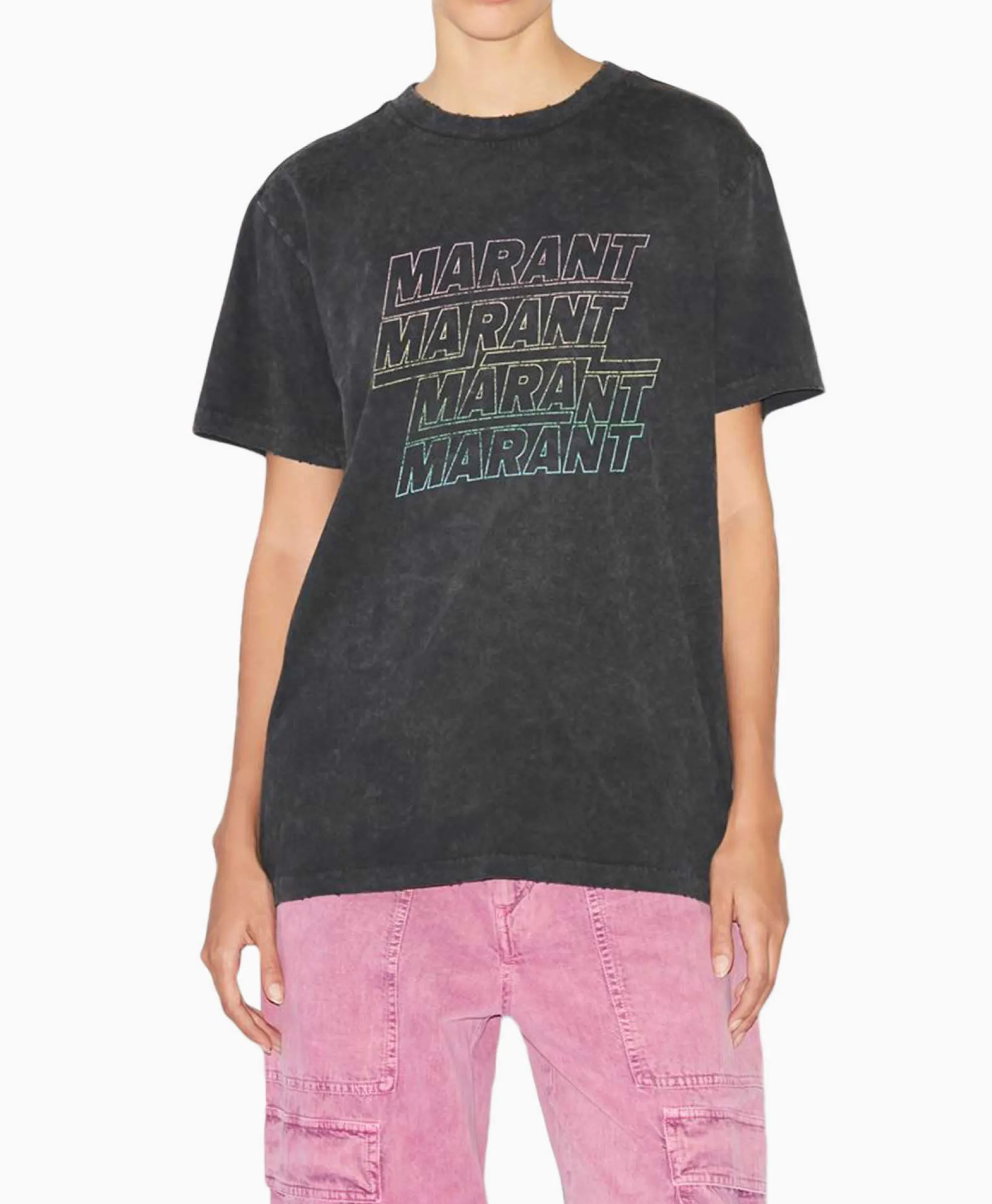 Marant Etoile T-Shirt Korte Mouw Ziliani-Ga Zwart
