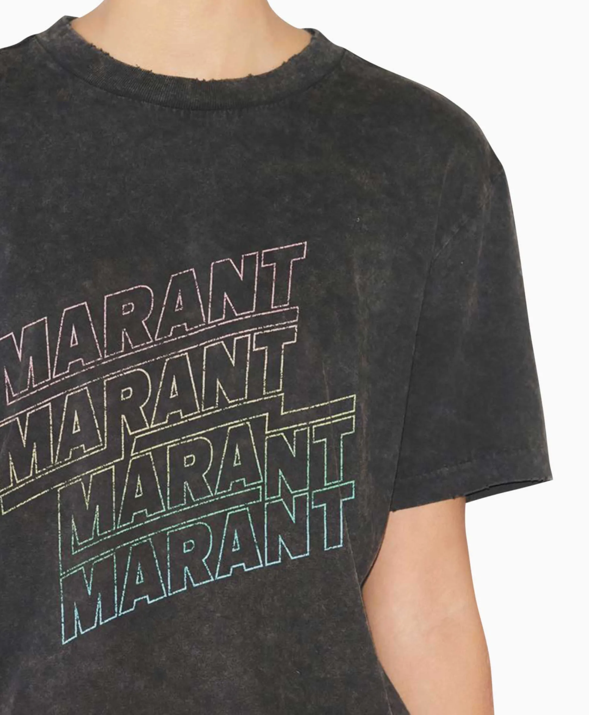 Marant Etoile T-Shirt Korte Mouw Ziliani-Ga Zwart