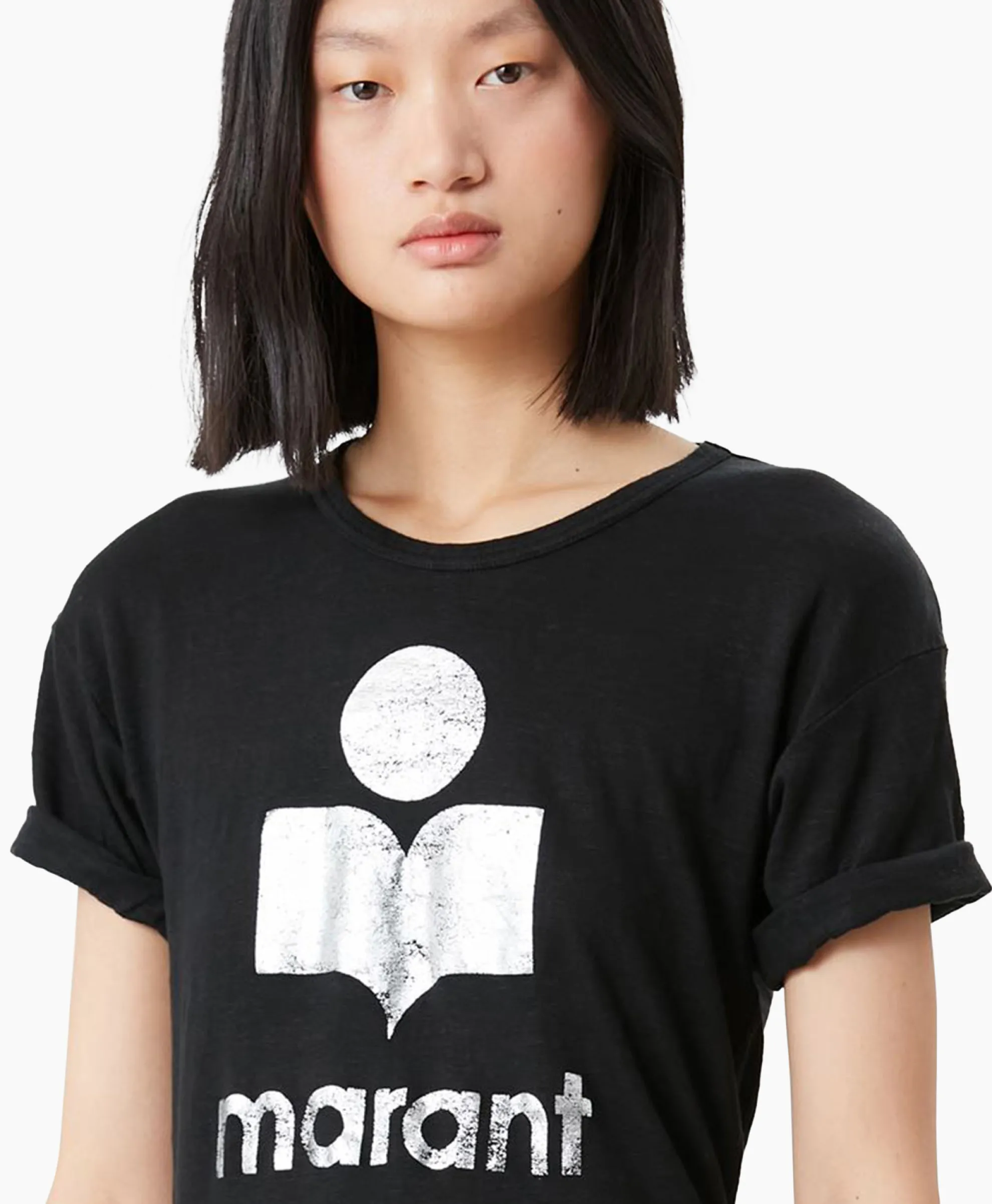 Marant Etoile T-Shirt Korte Mouw Koldi-Gc Zwart