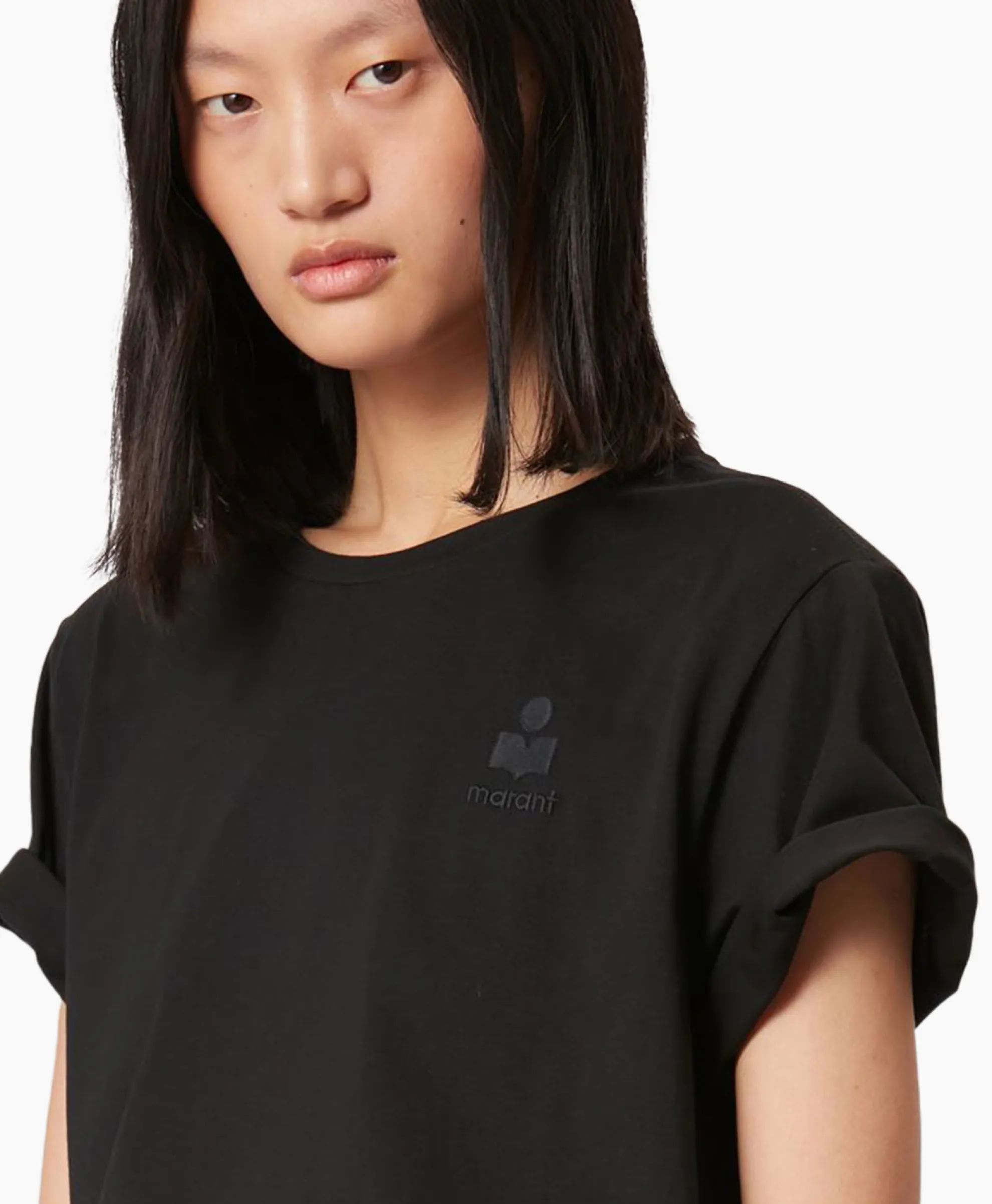 Marant Etoile T-Shirt Korte Mouw Aby-Gb Zwart