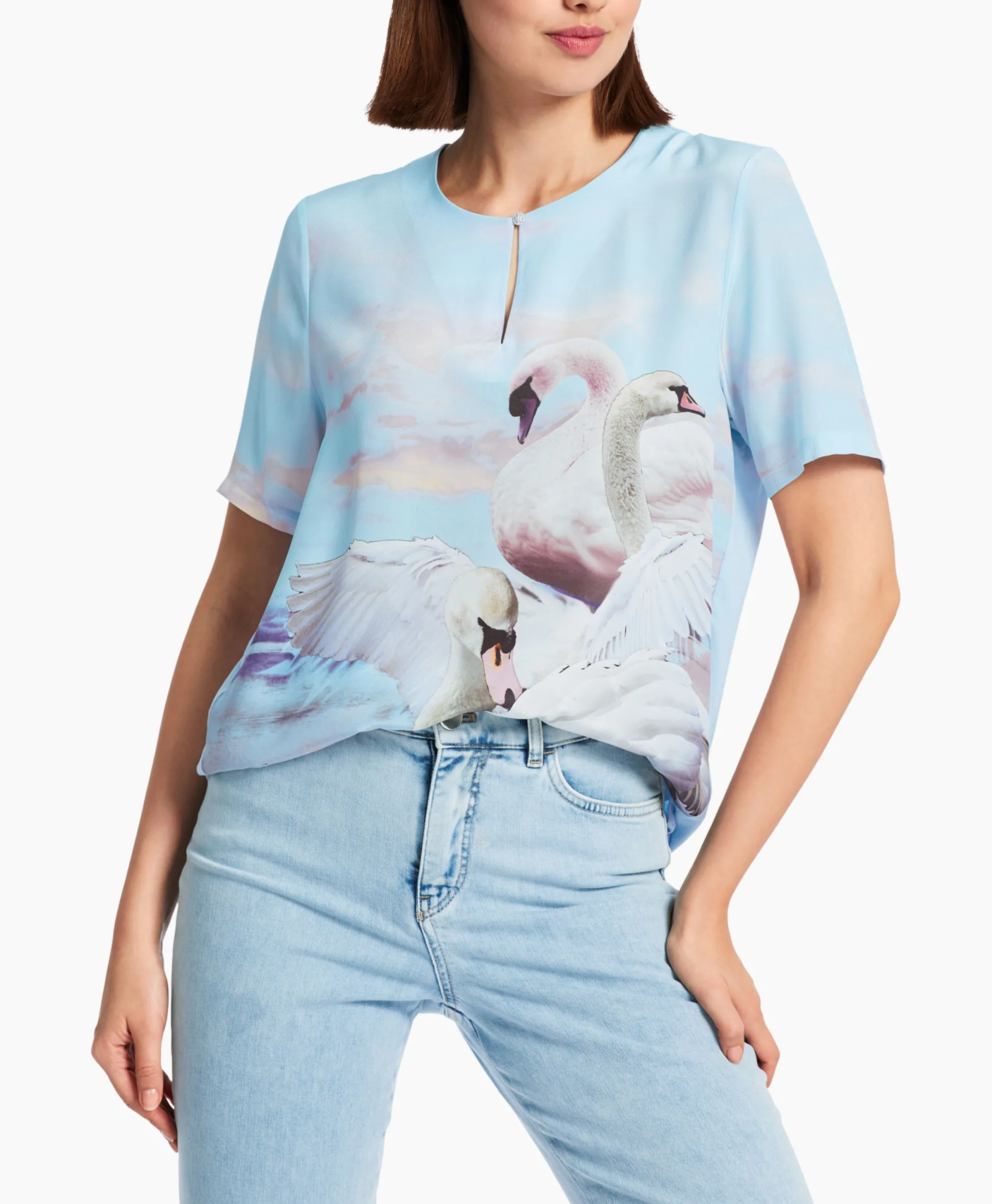 Marccain Collectie Blouse Wc 55.07 J08 Licht Blauw