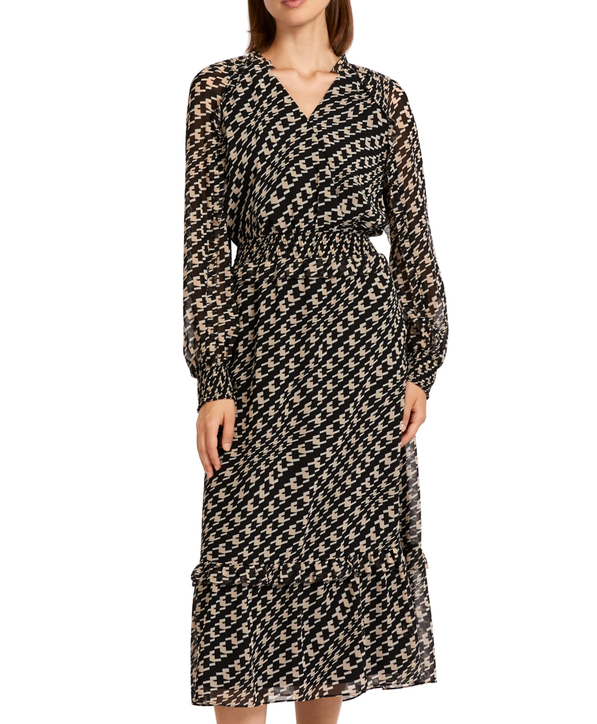 Marccain Collectie Maxi Jurk Uc 21.12 W41 Zwart