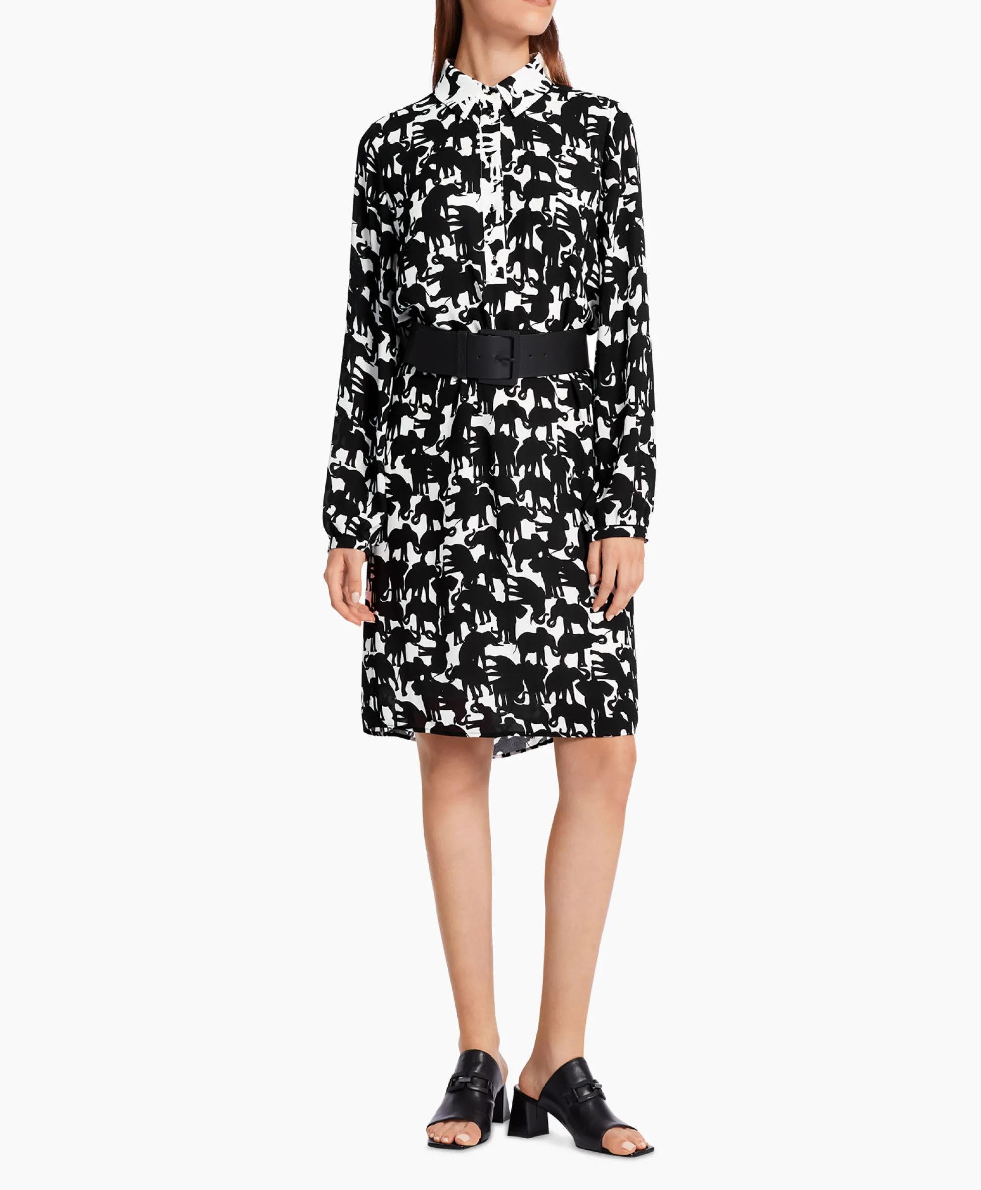 Marccain Collectie Jurk Wc 21.19 W13 Zwart