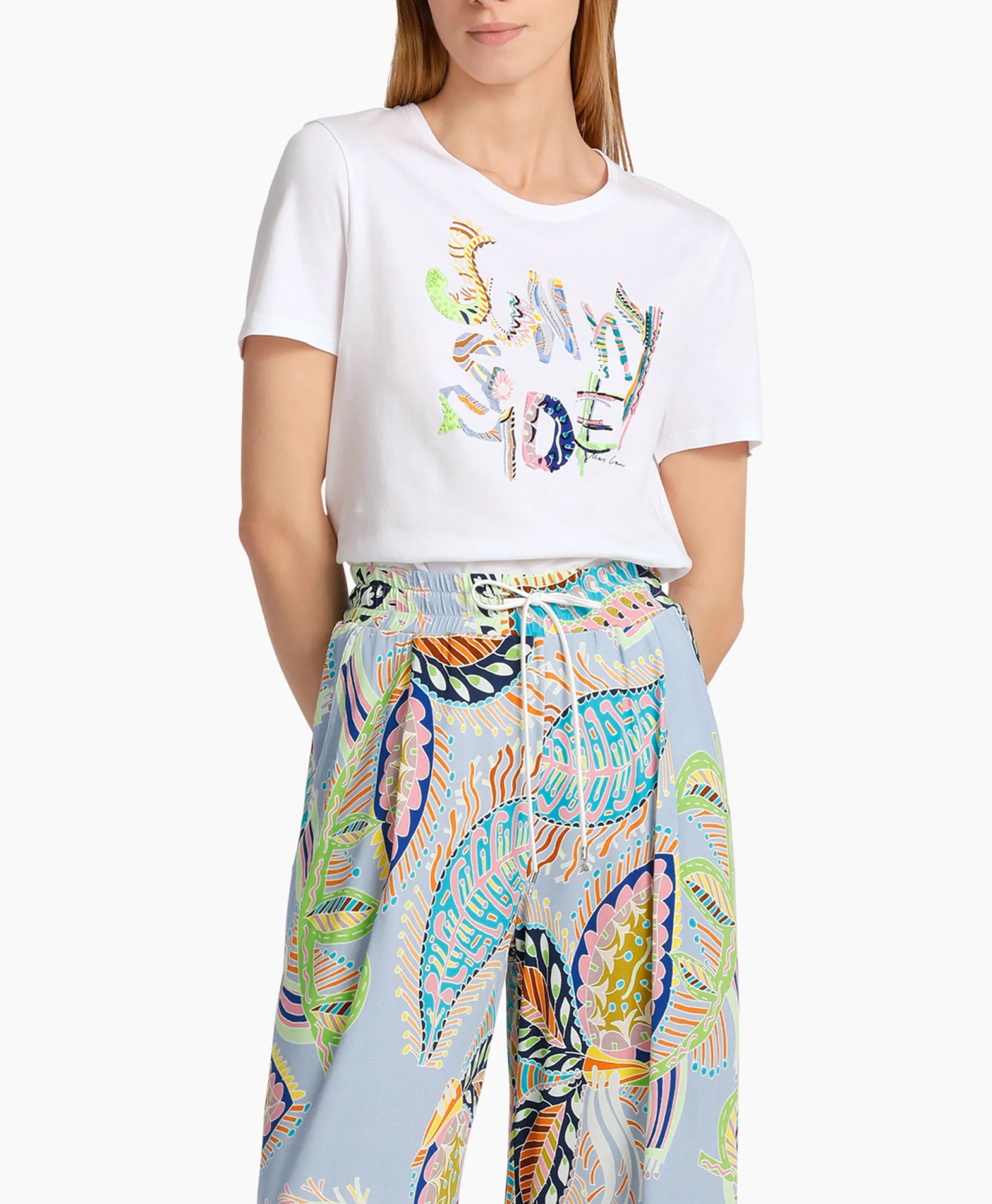 Marccain Collectie T-Shirt Wc 48.32 J73 Wit