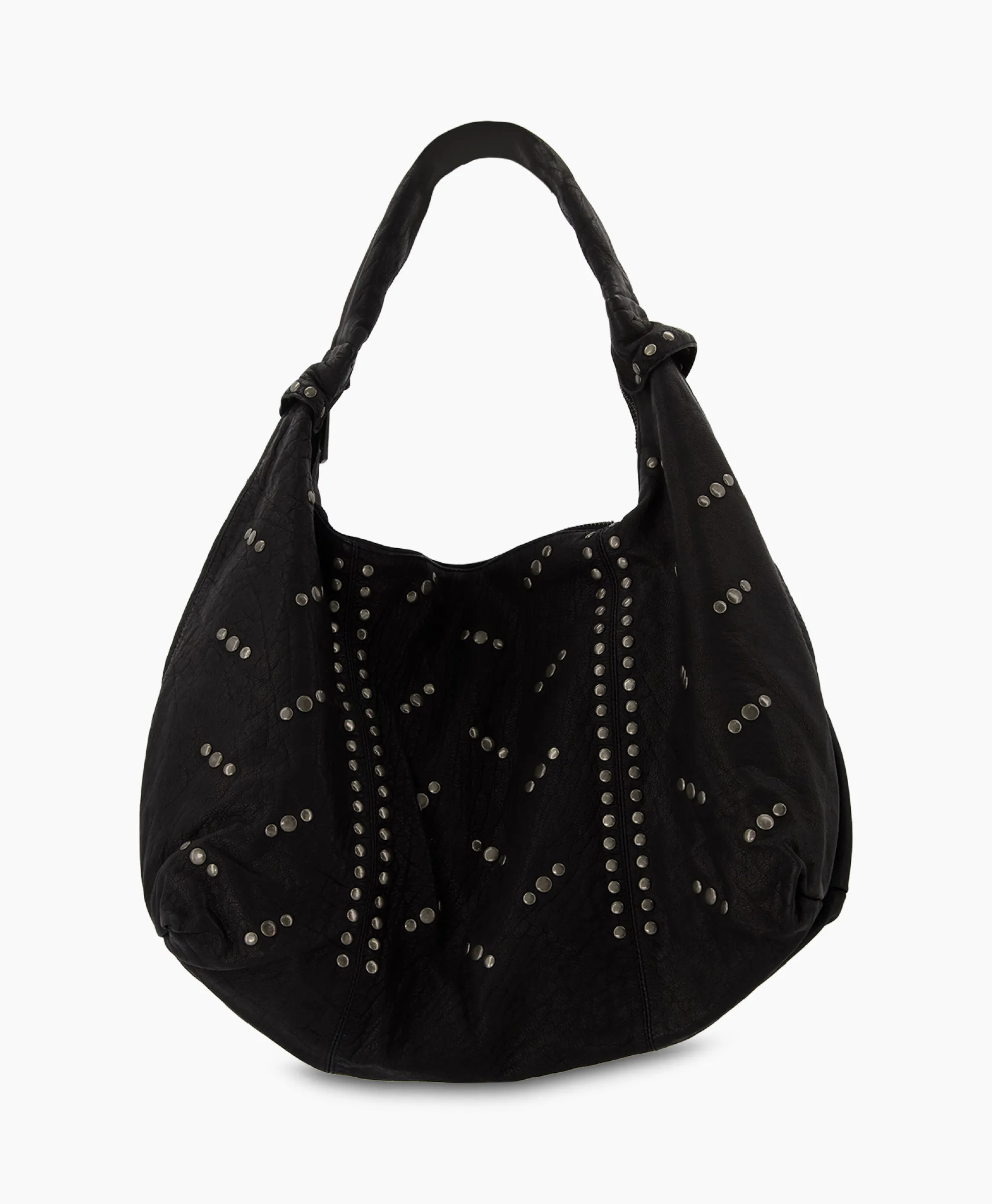 Nunoo Bags Crossbody Tas Maxi Dandy Rivet Washed Black Zwart