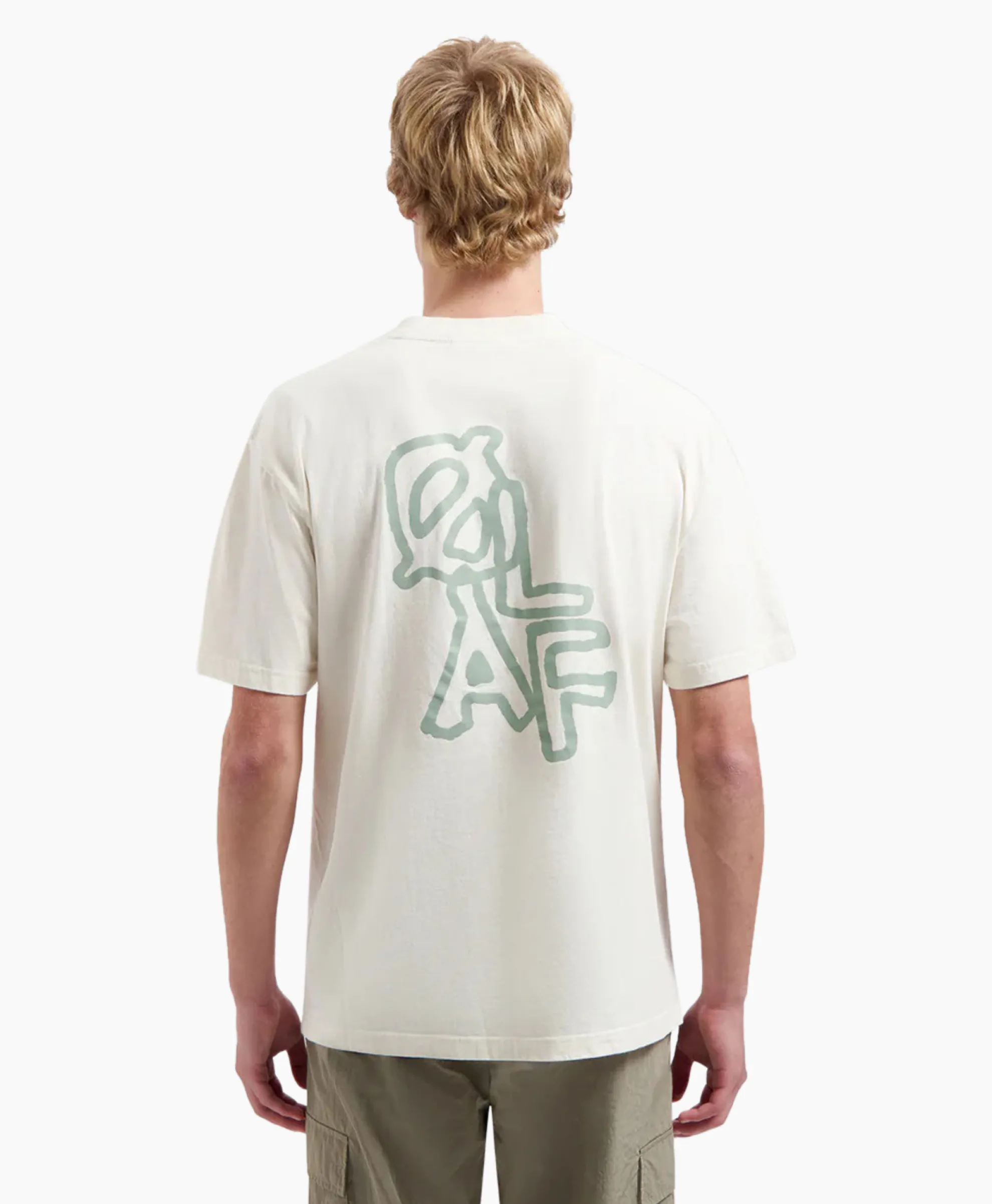 Olaf Hussein T-Shirt Korte Mouw Layered Logo Off White