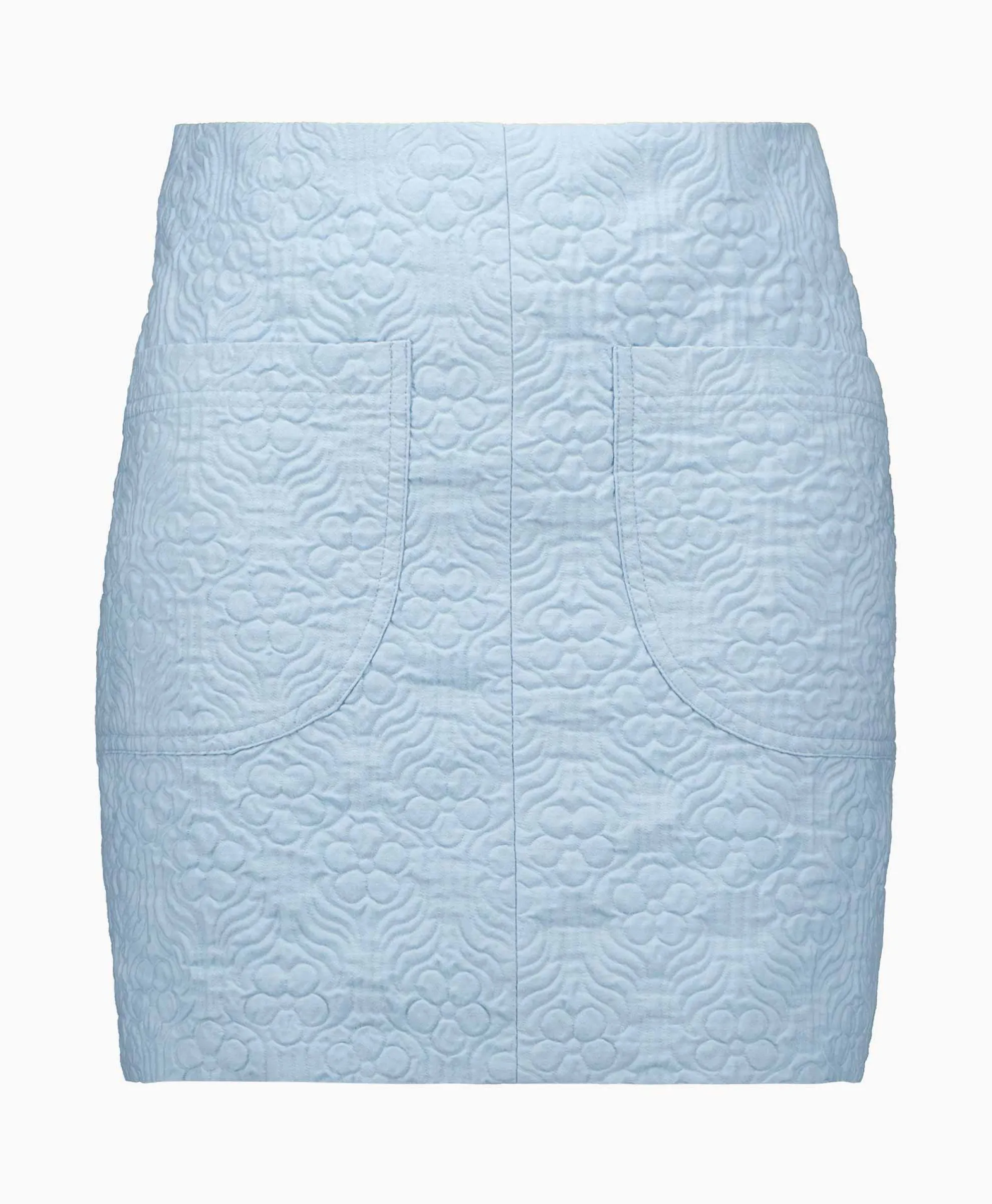 Rohe Minirok Short Jacquard Skirt Blauw