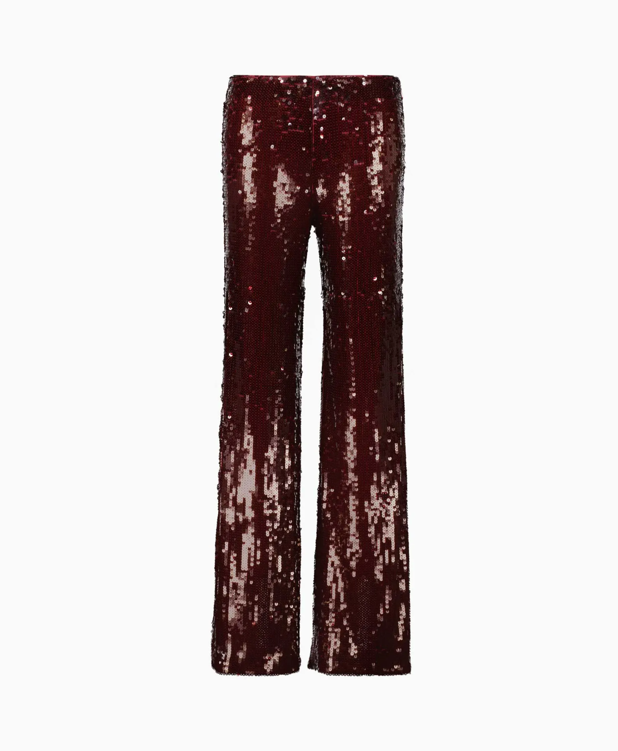 Rotate Pantalon Sequins Low Waist Bordeaux