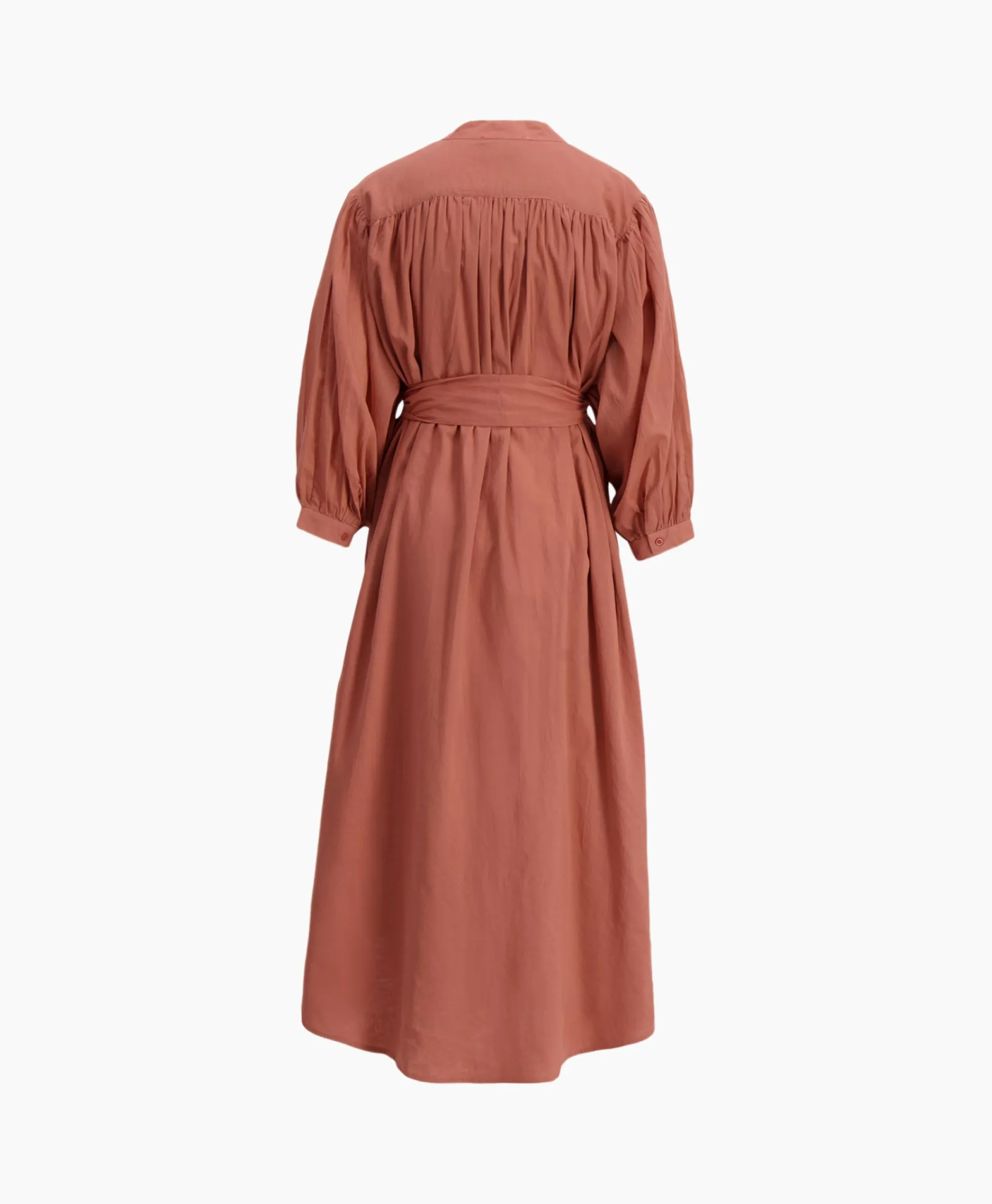 Sea Me Happy Maxi Jurk Balloon Long Double Layered Bruin