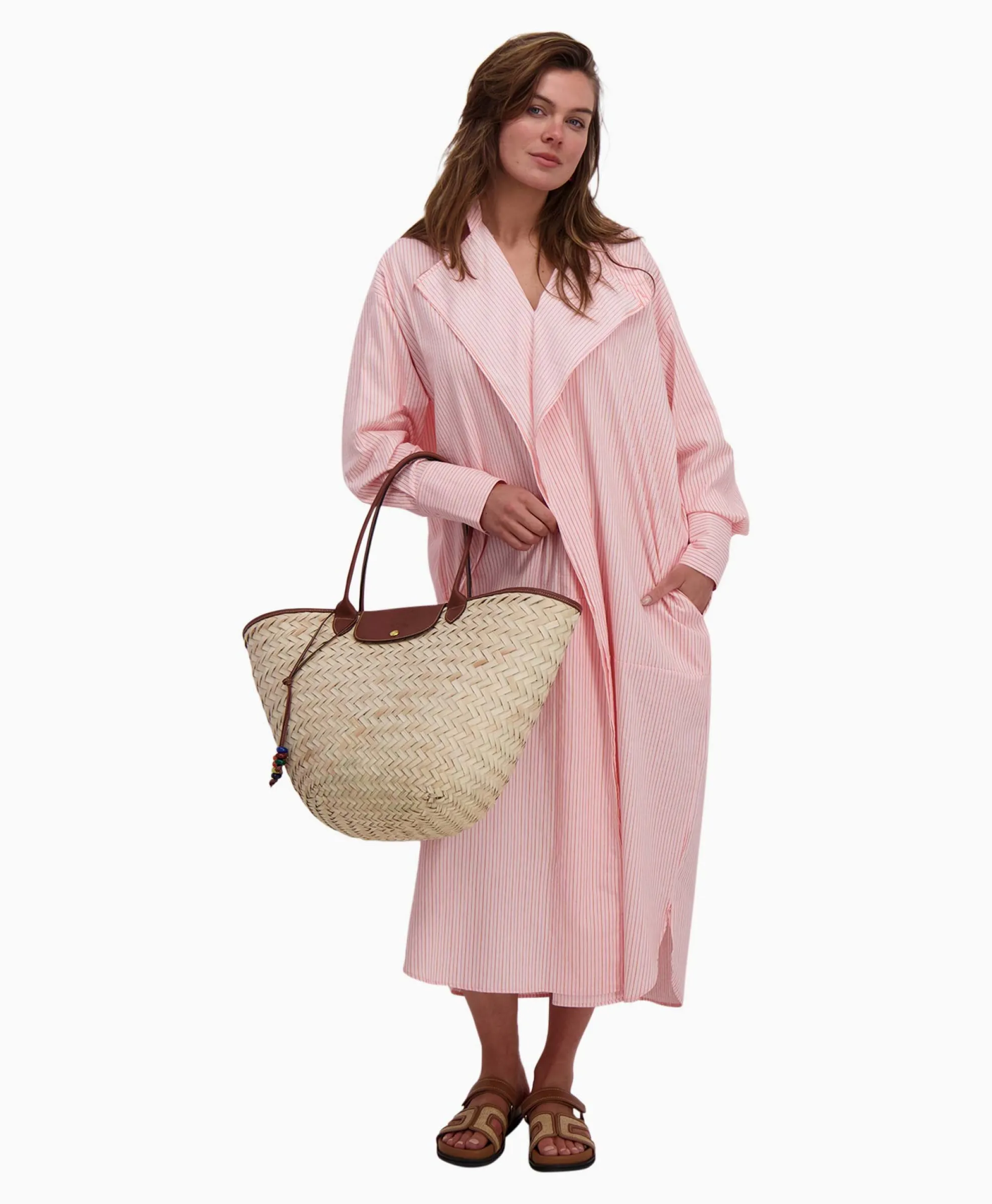 Sea Me Happy Maxi Jurk Penelope Woven Striped Rose