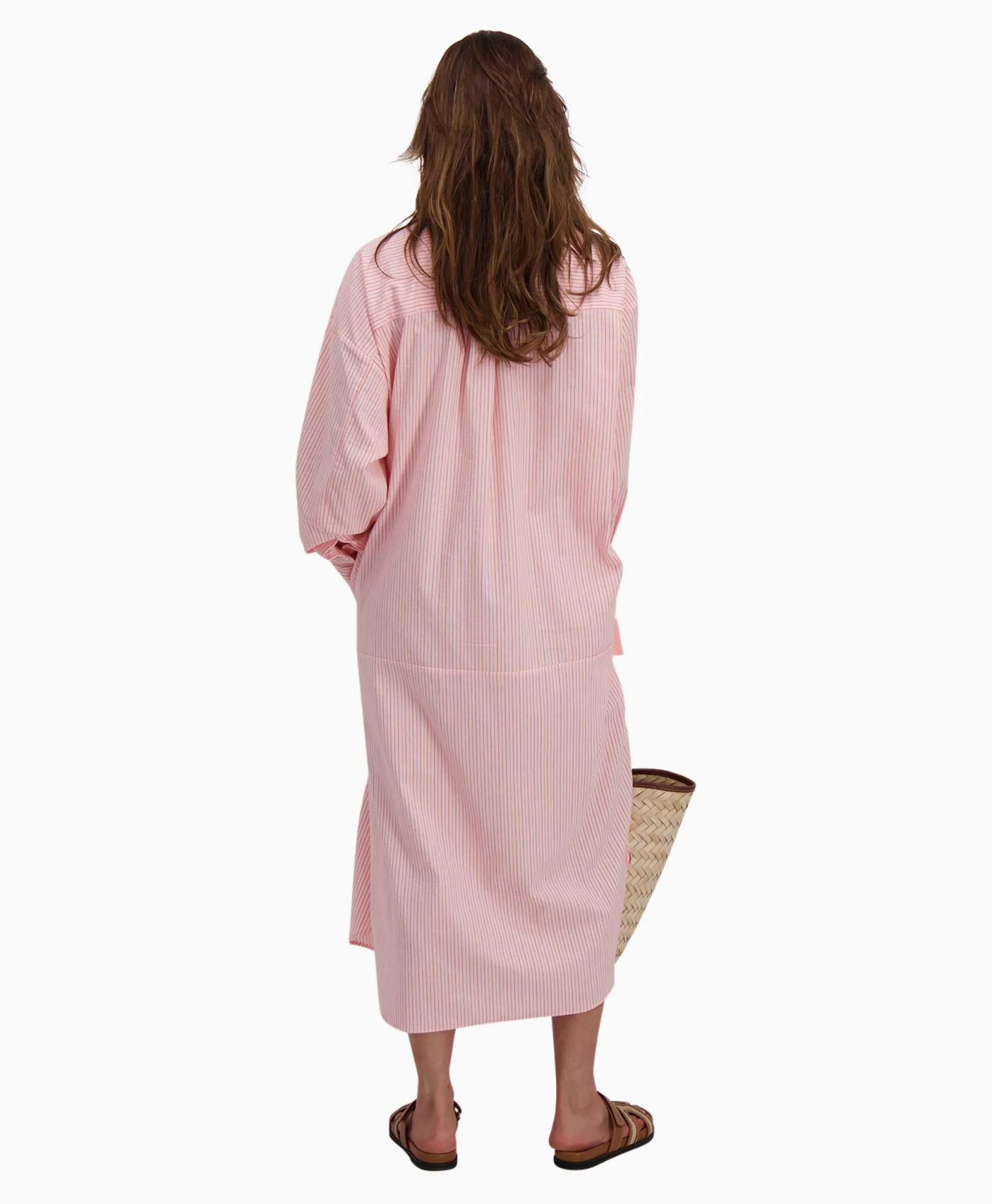 Sea Me Happy Maxi Jurk Penelope Woven Striped Rose